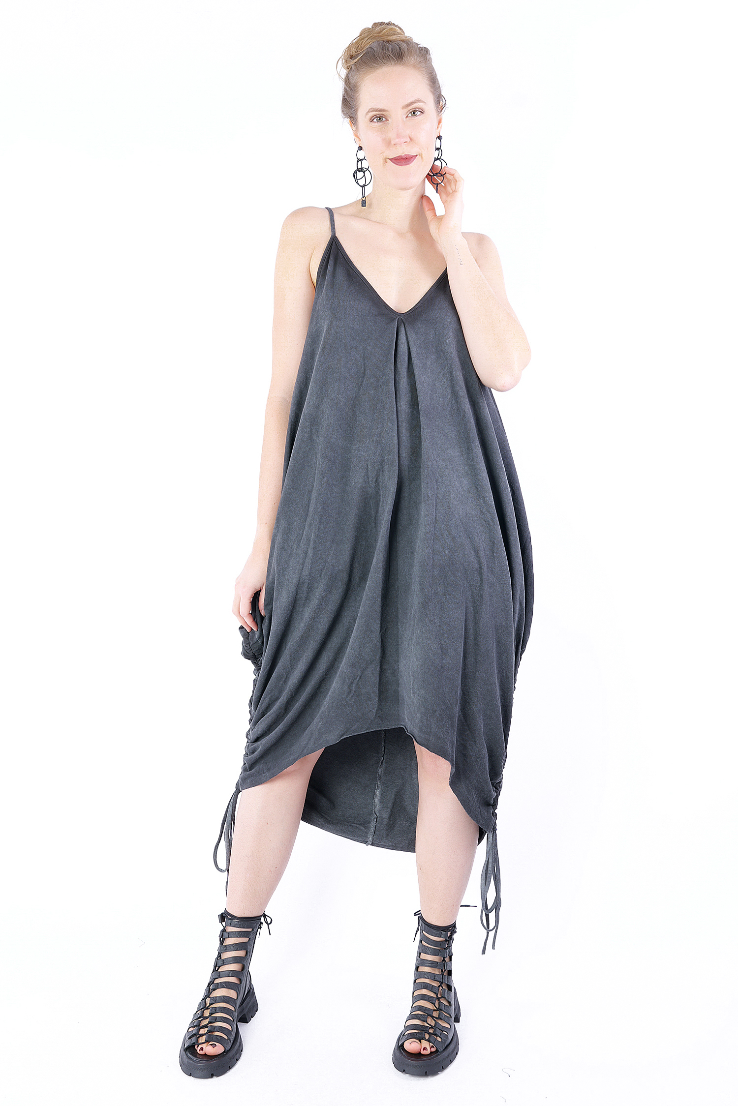 Jersey summer tunic - Anthracite - W5083