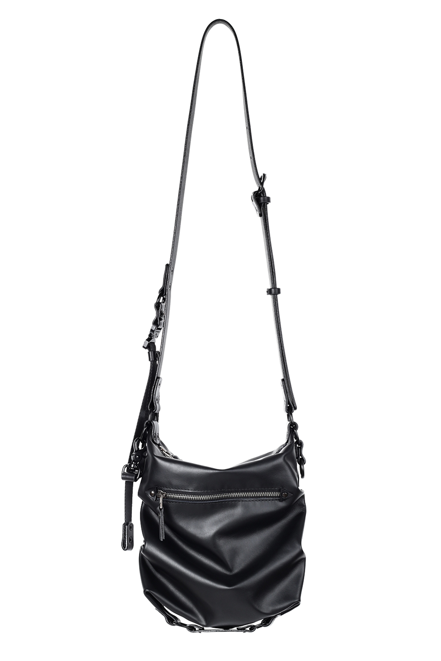 Glattleder Tasche - Schwarz - Sung