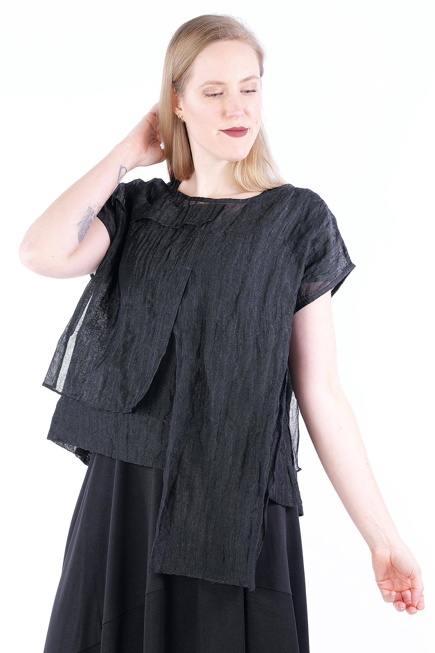 Oversize top - black - S25-82