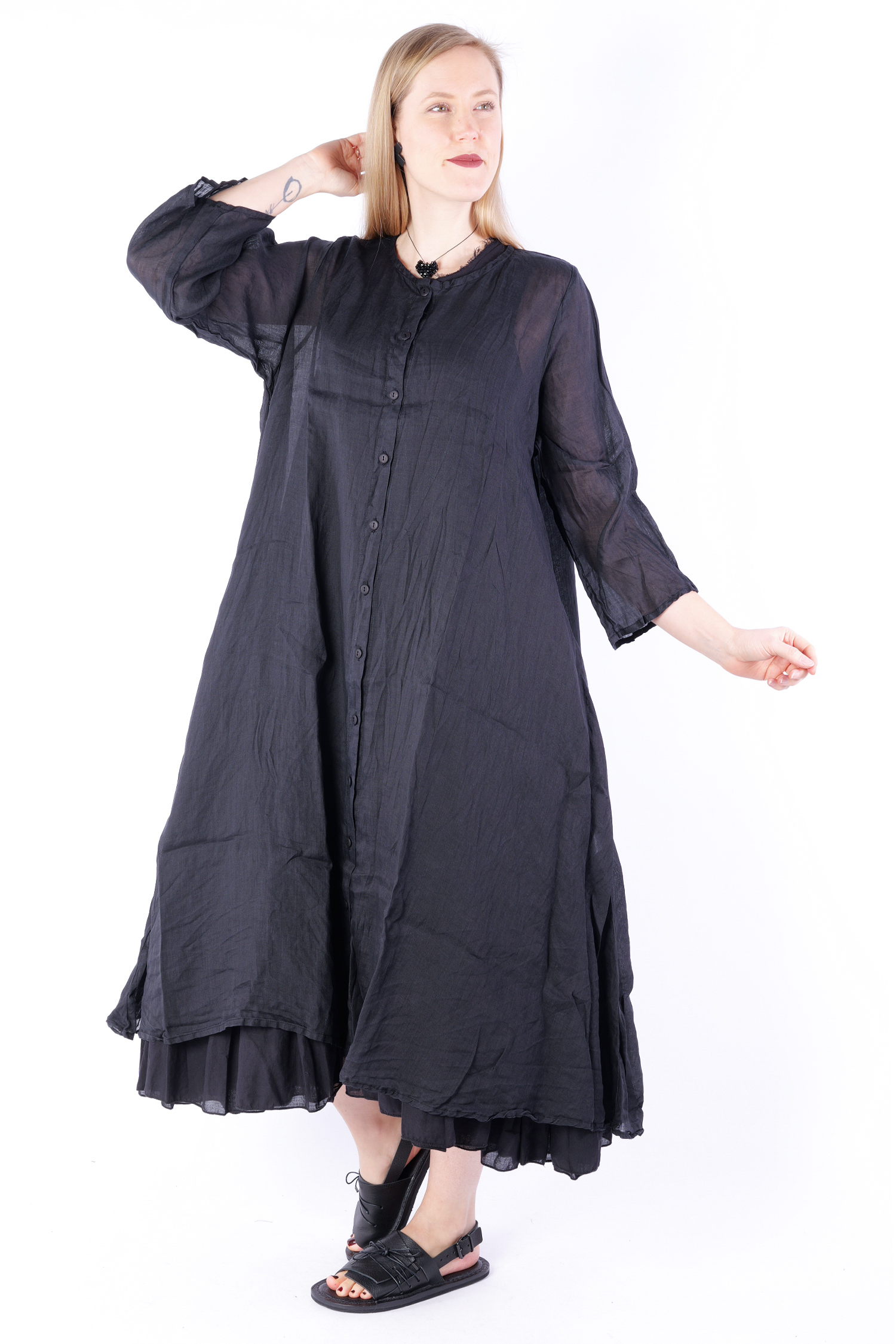 Blouse-dress - black - Punktür