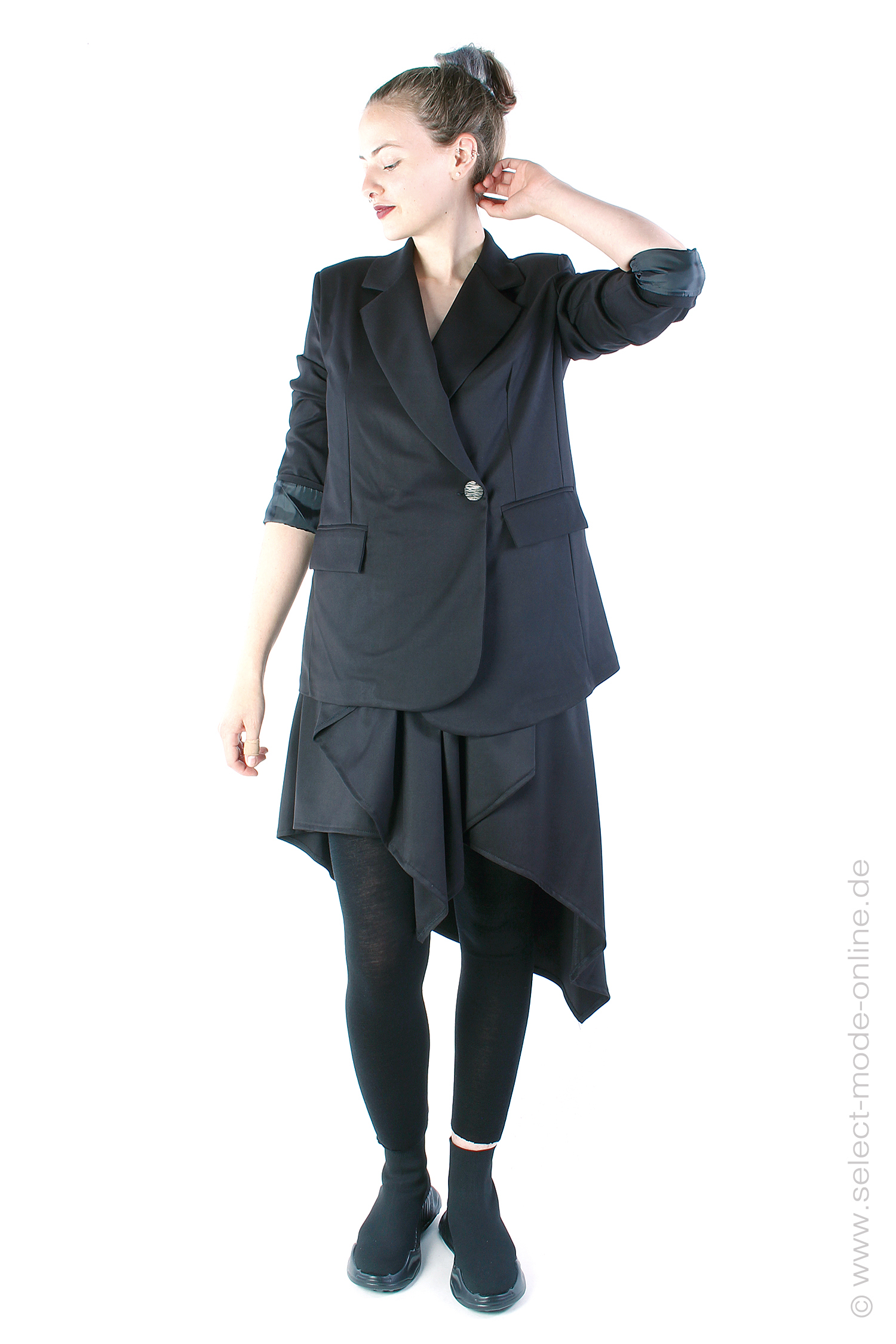 Asymmetrical blazer - Black - LW855