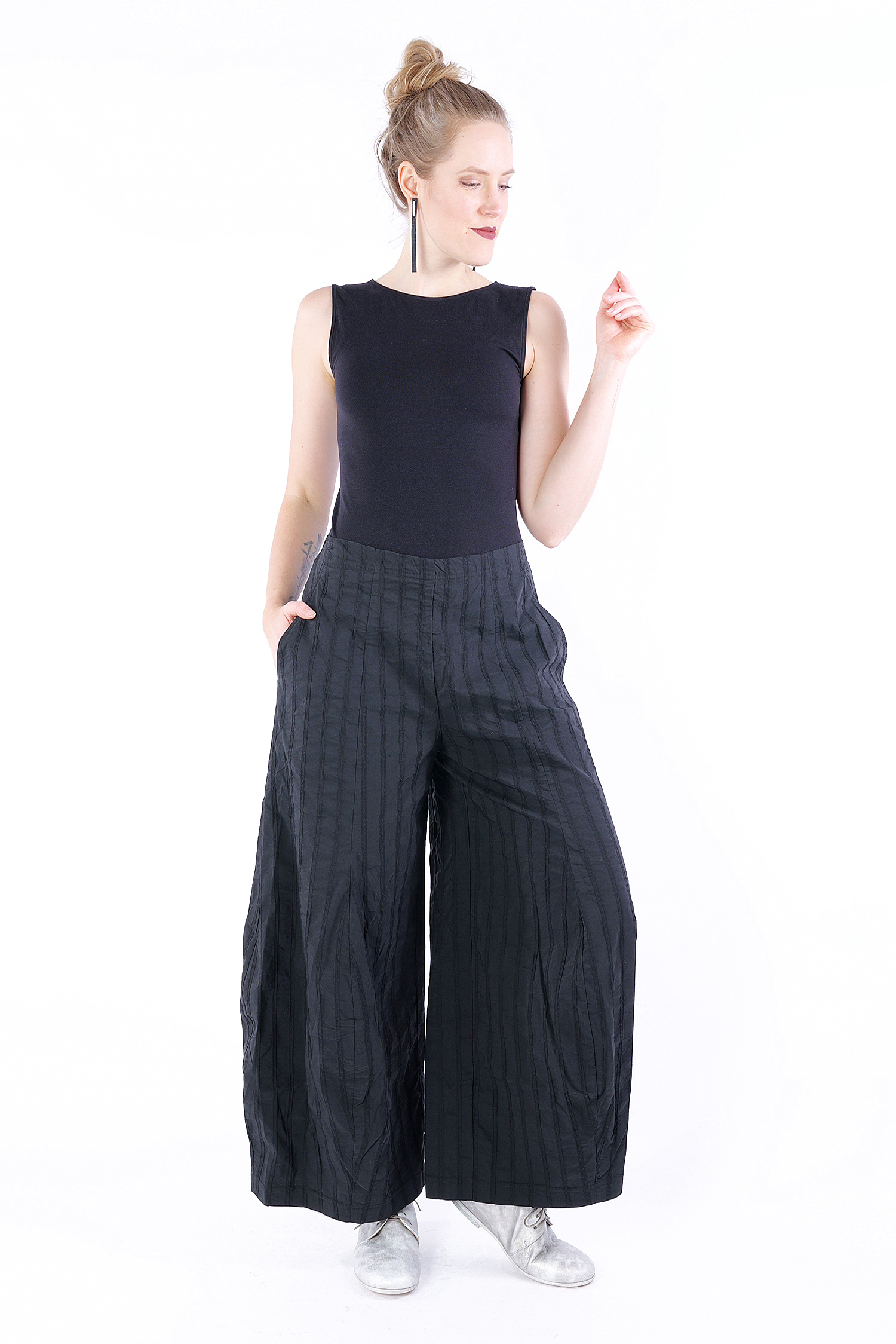 Tulip stretch pants - 1253310107 - black