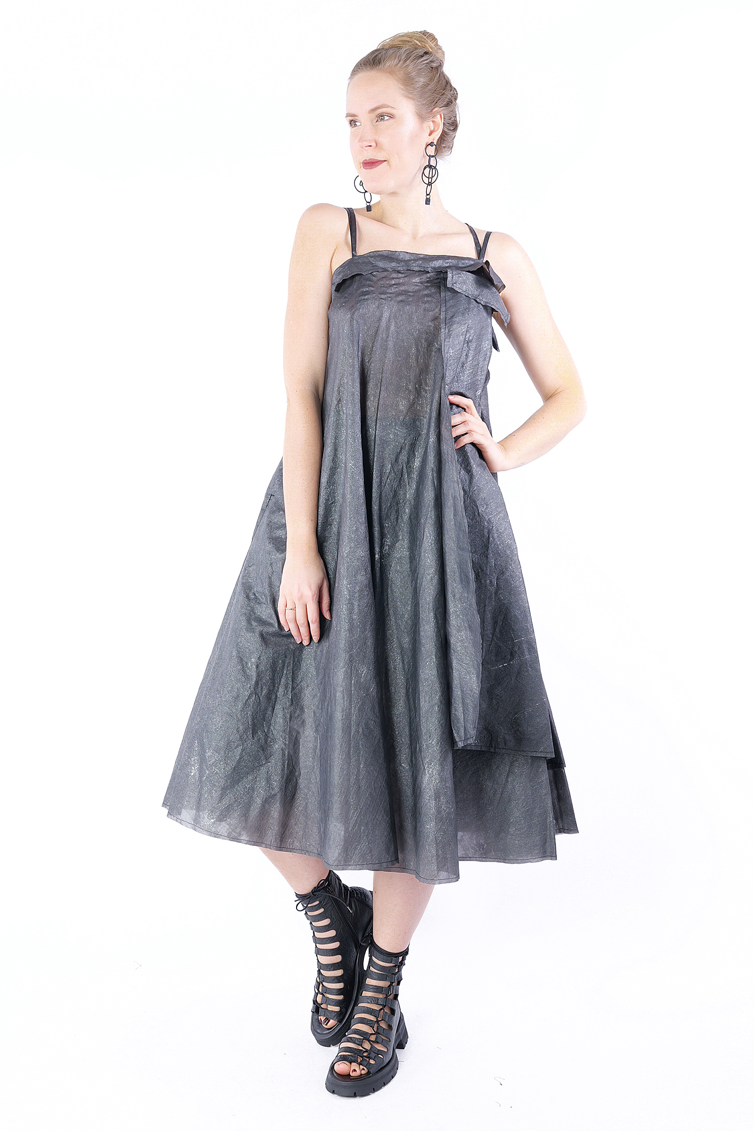 Summer dress - black brush - 1251050909