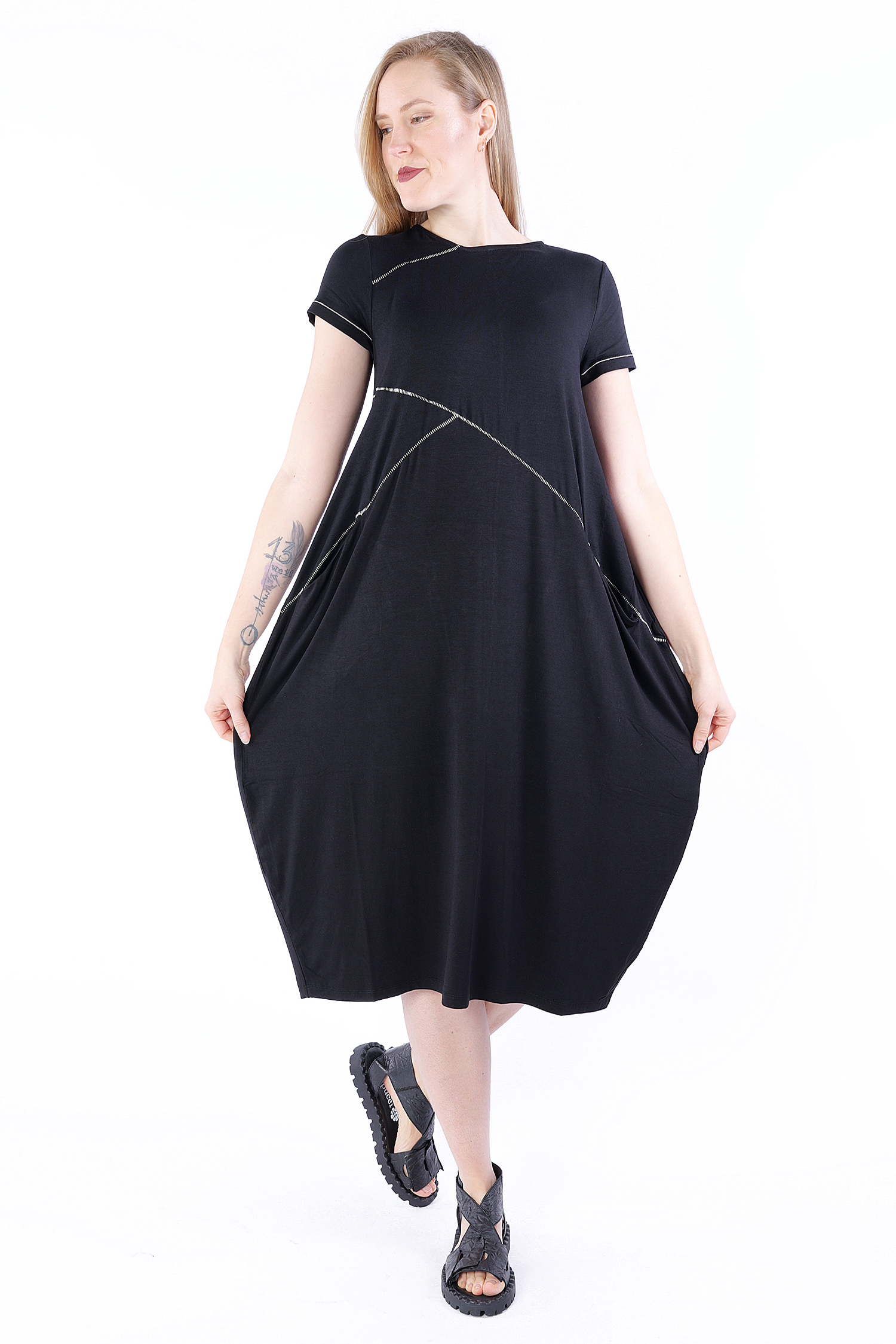 Tulip dress - black - 850234