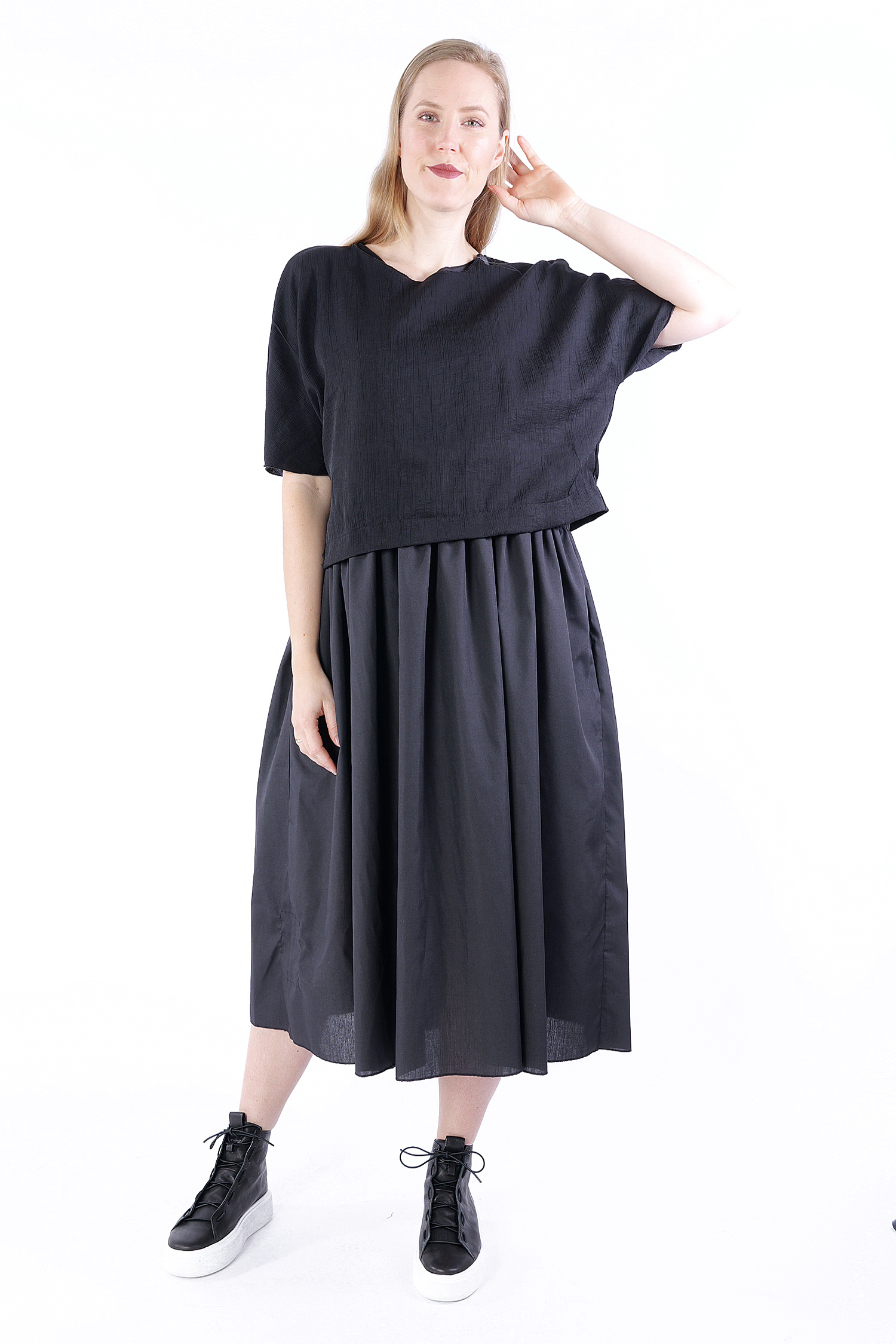 Oversize dress - black - 1279