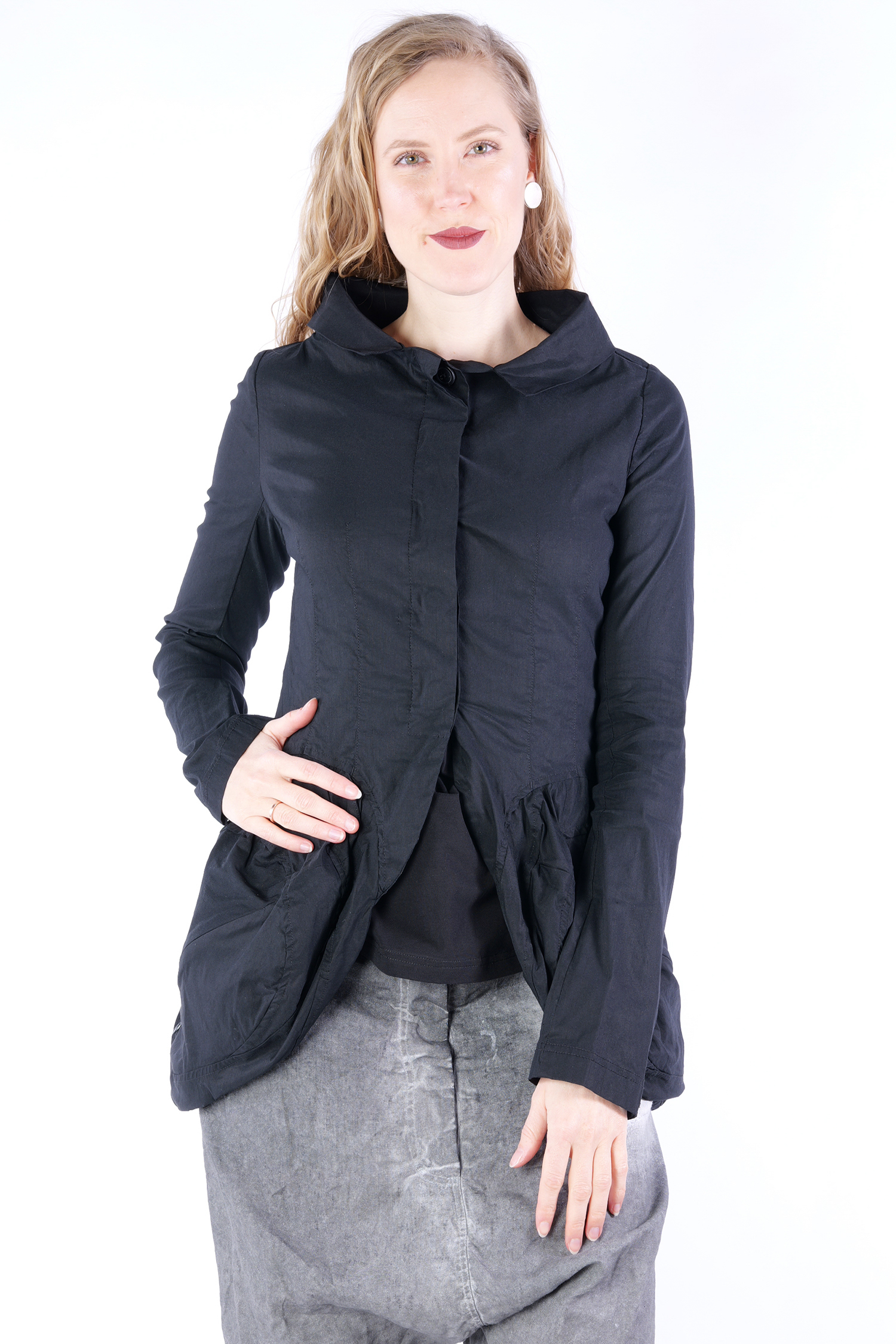 Stretchjacke - Schwarz - 1251631107