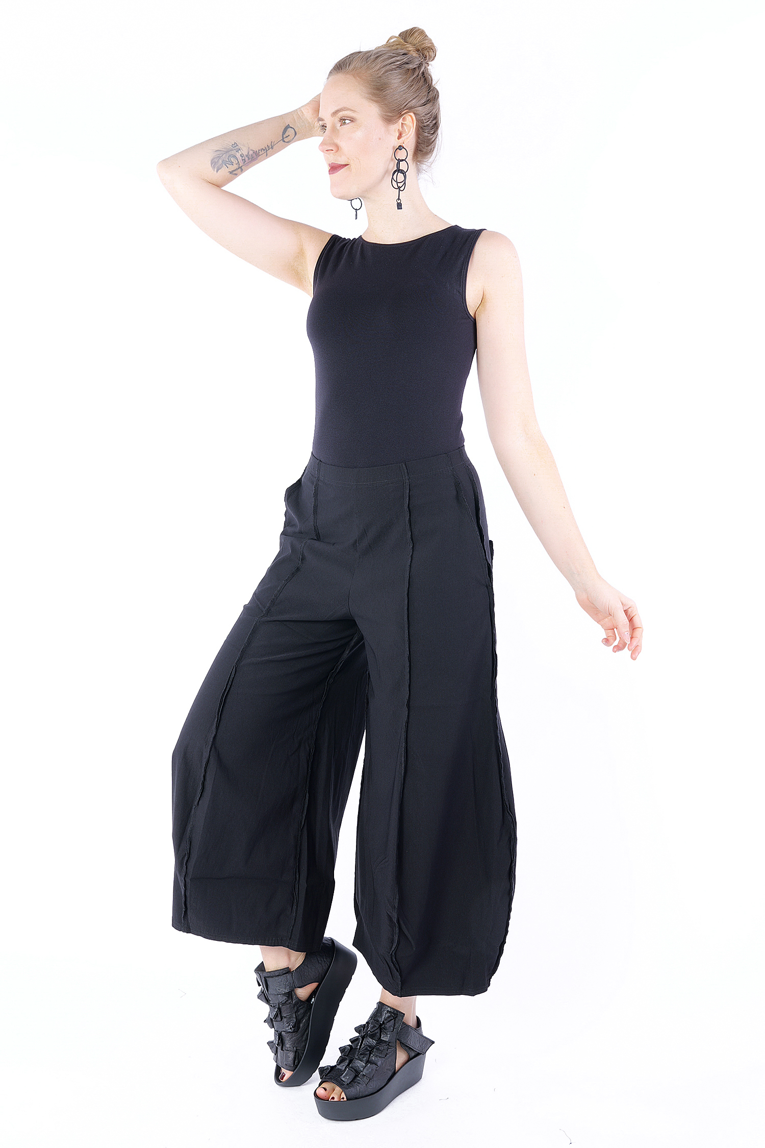 Tulip stretch pants - 1253220115 - black