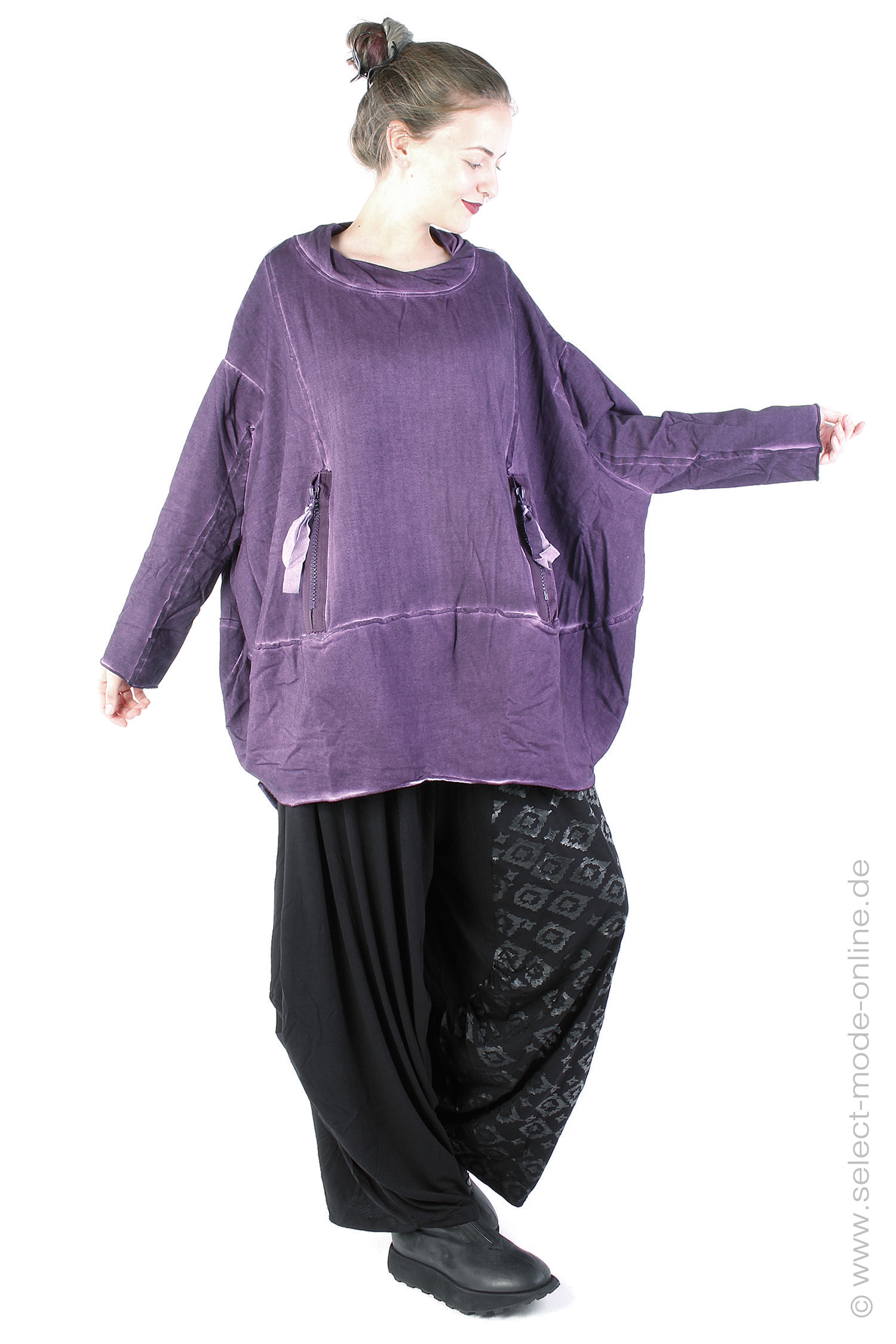 Oversize Sweater - Purple - 23655