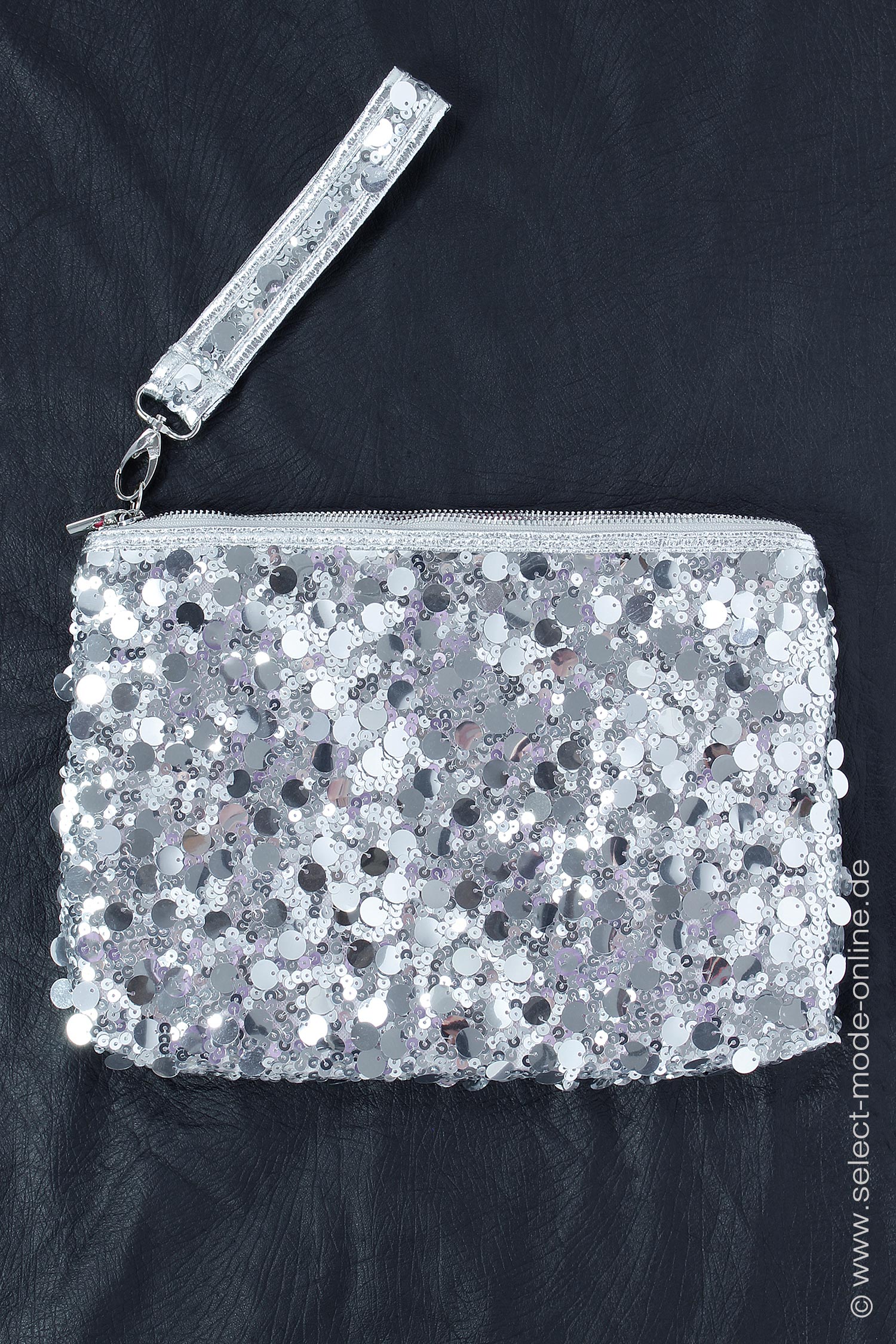 Sequins clutch - silver