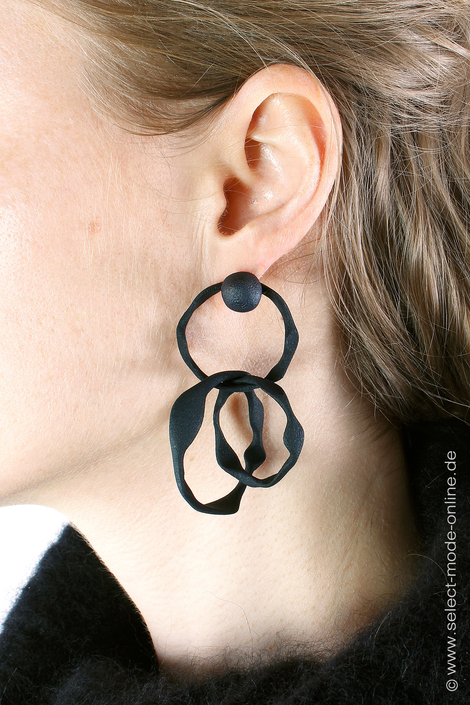 Dekorative Ohrringe - Schwarz - Carta Small Earrings