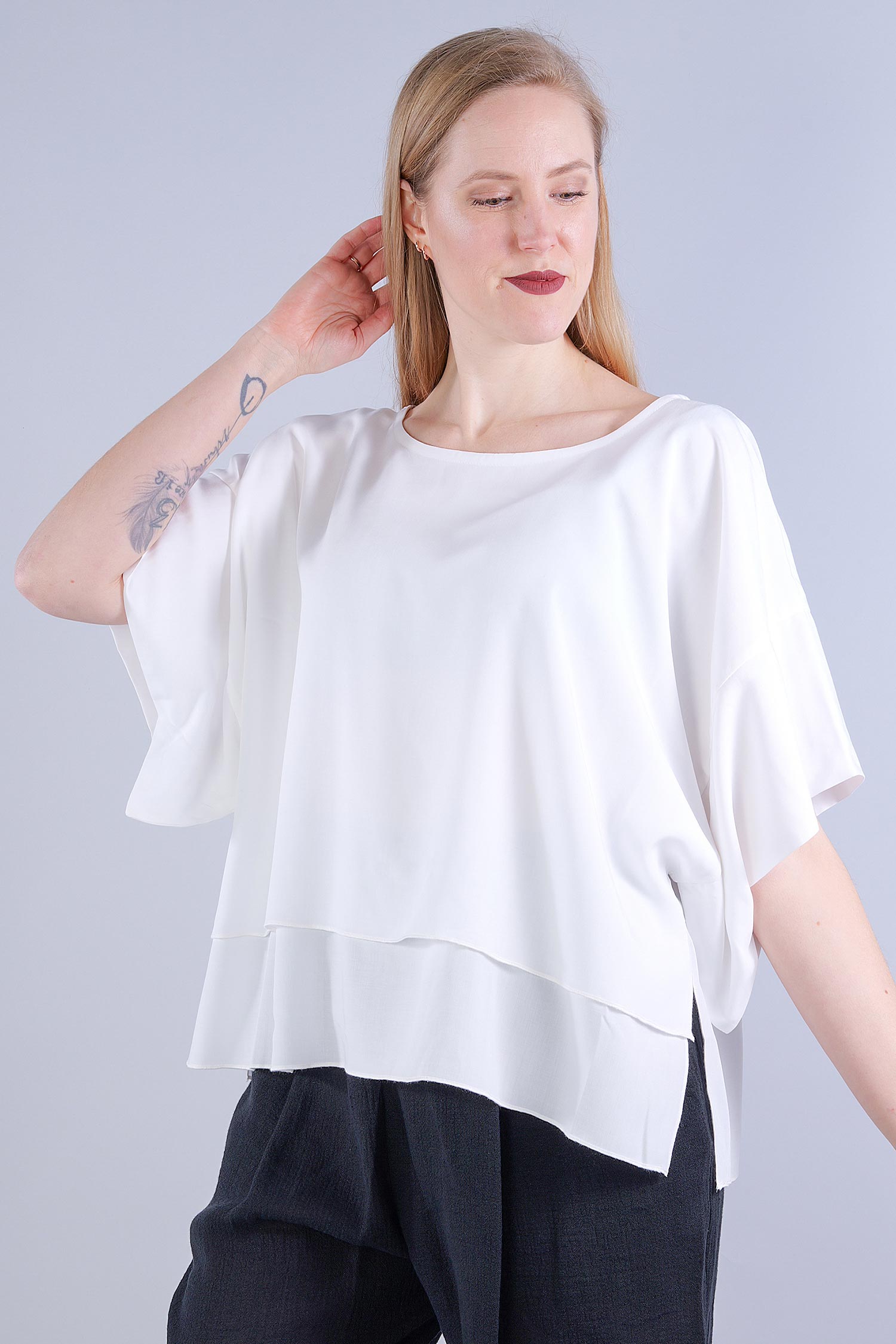 Oversize T-shirt - white - S25-63