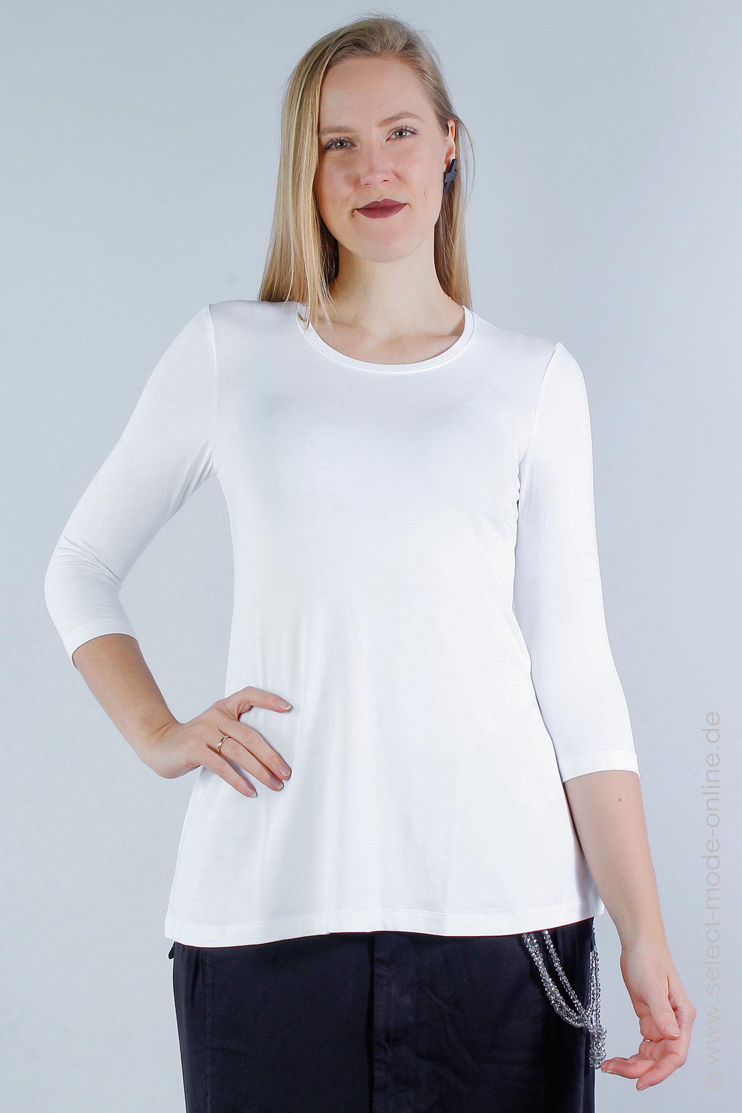 Jersey Longsleeve - Weiß - 4606