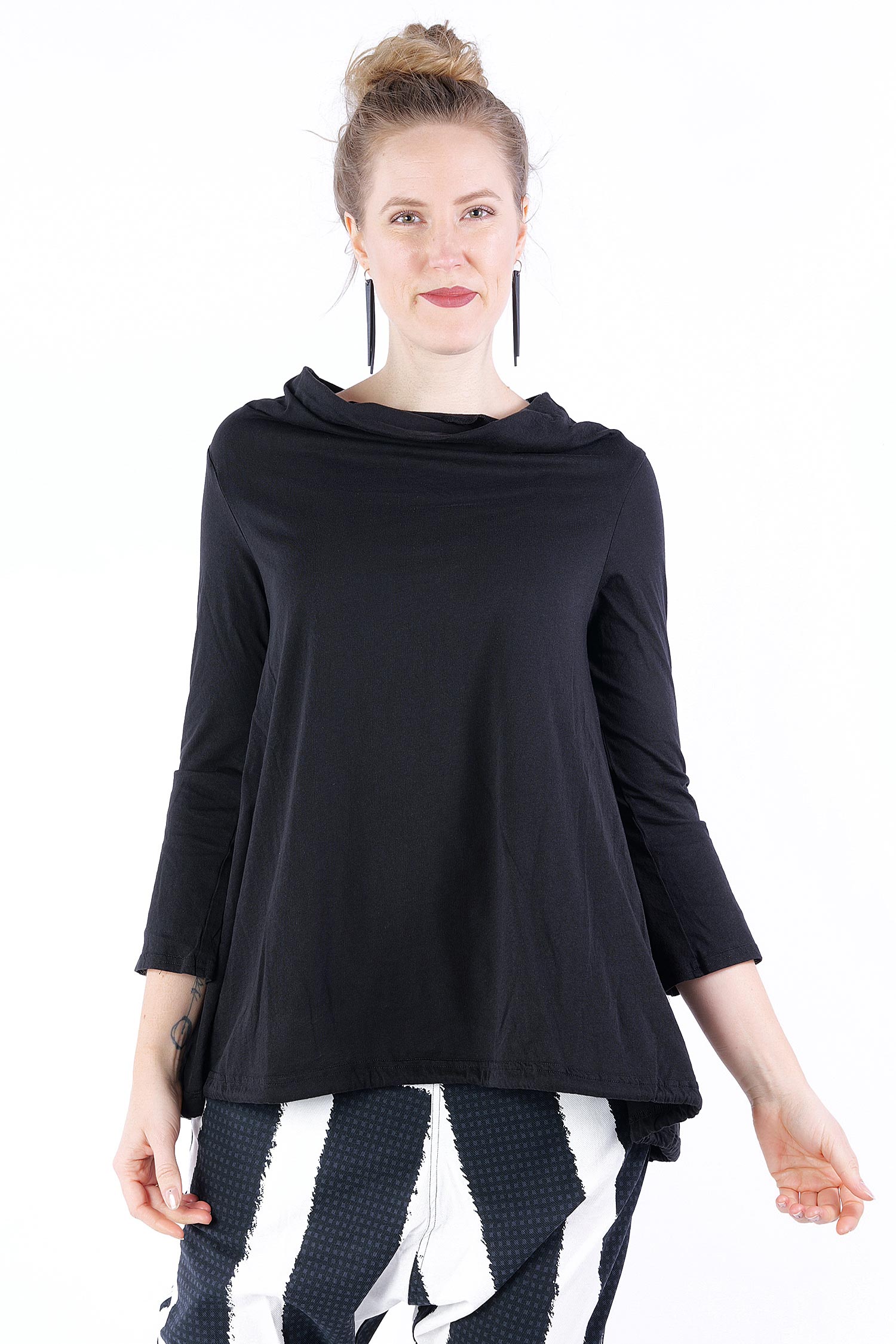 A-line top - 1253370525 - black