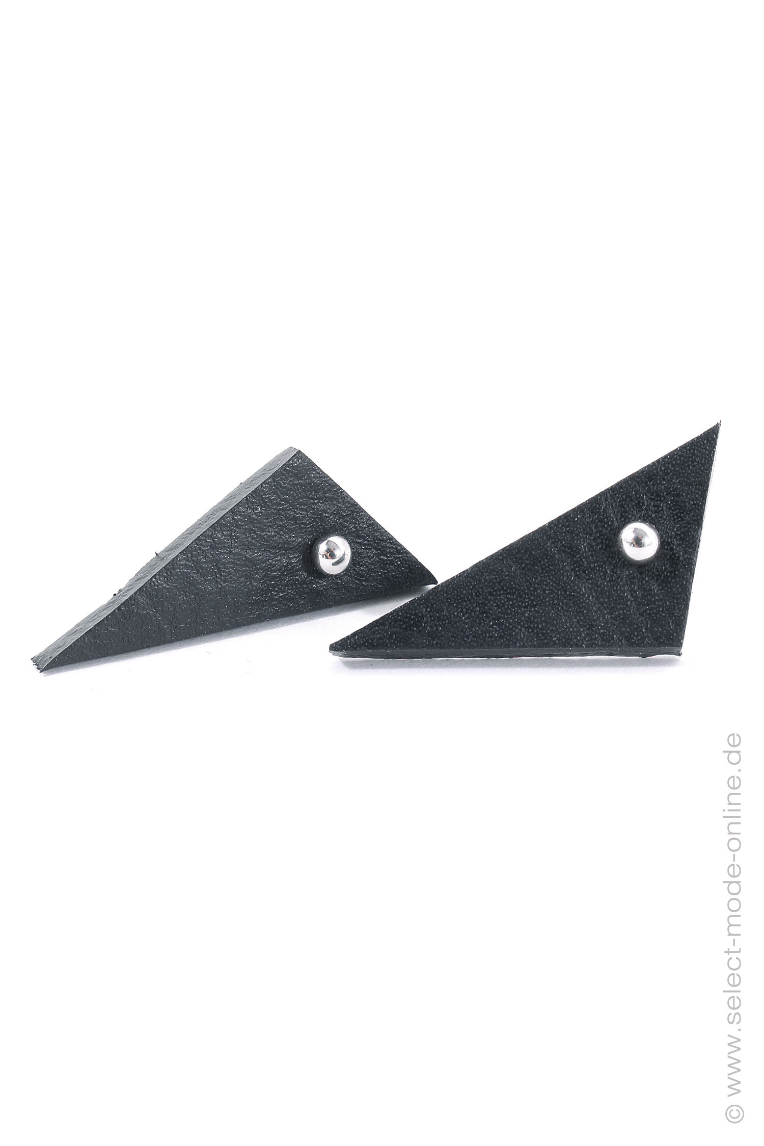 Leather earrings - black - Obtuse 1