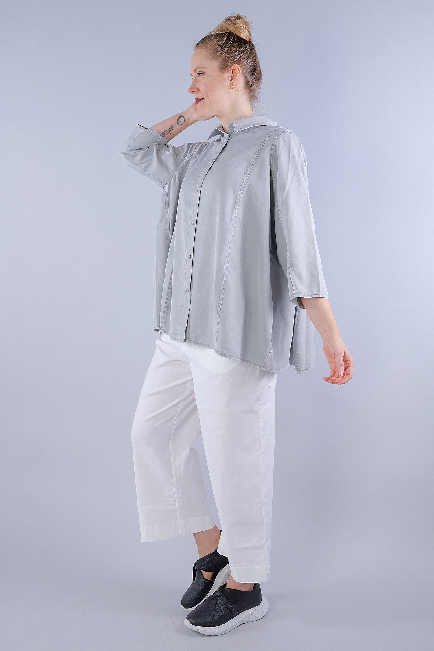 Oversize blouse - 1253200405 - grey pigment