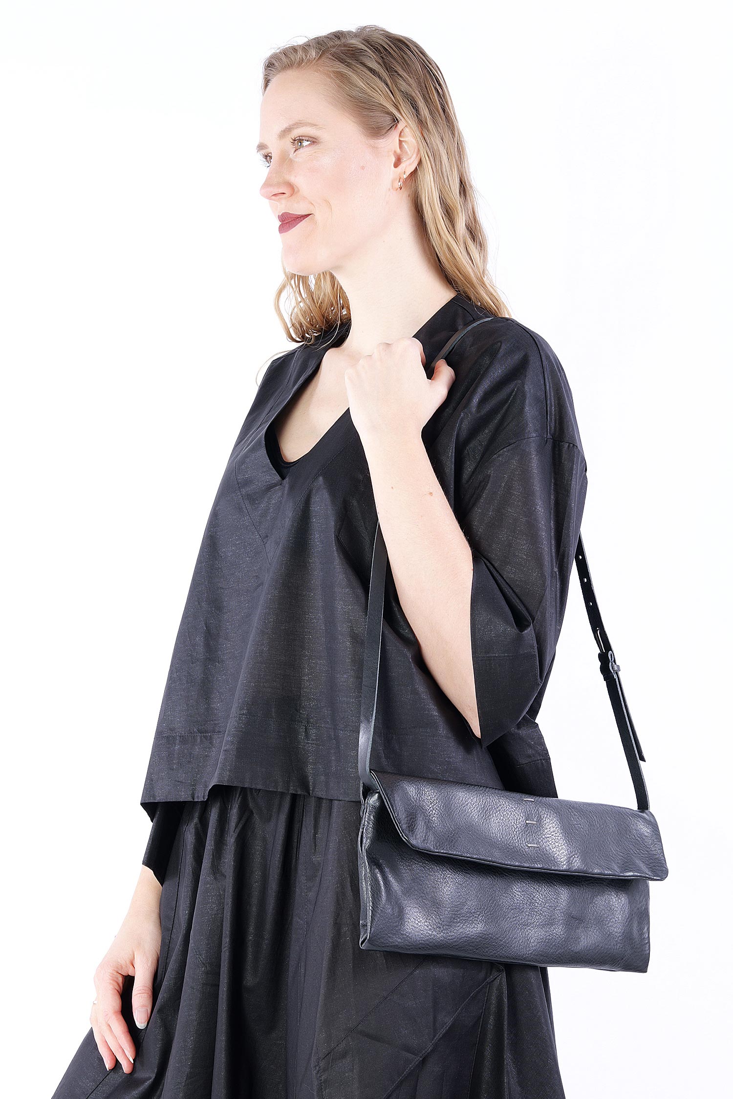 Leather clutch - black - Silu Gr