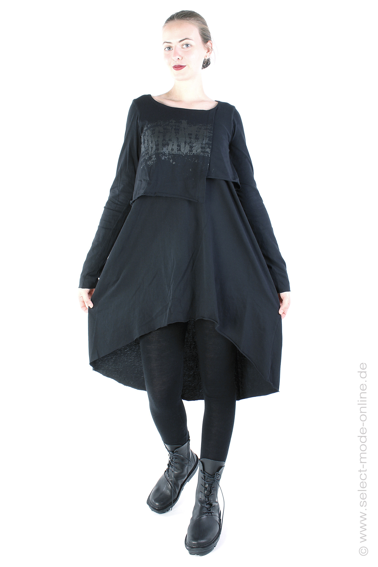 Detailed tunic - Black - LANNGA