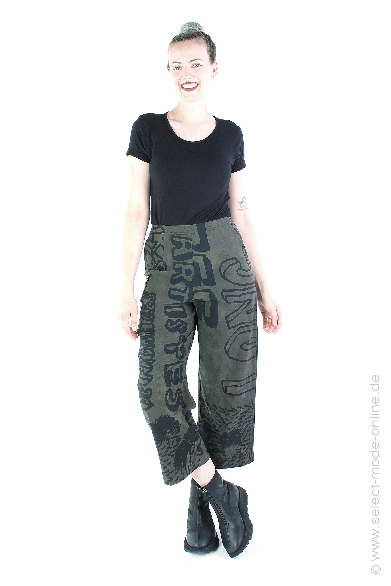 Wide stretch pants - Jungle big print - 2243440103