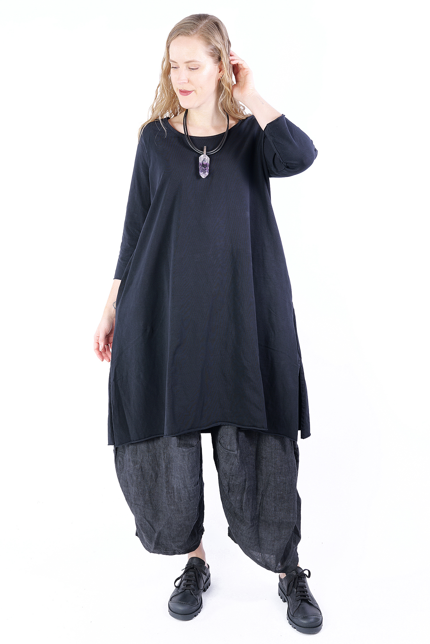 A-line tunic - Kaviar - Präunrein