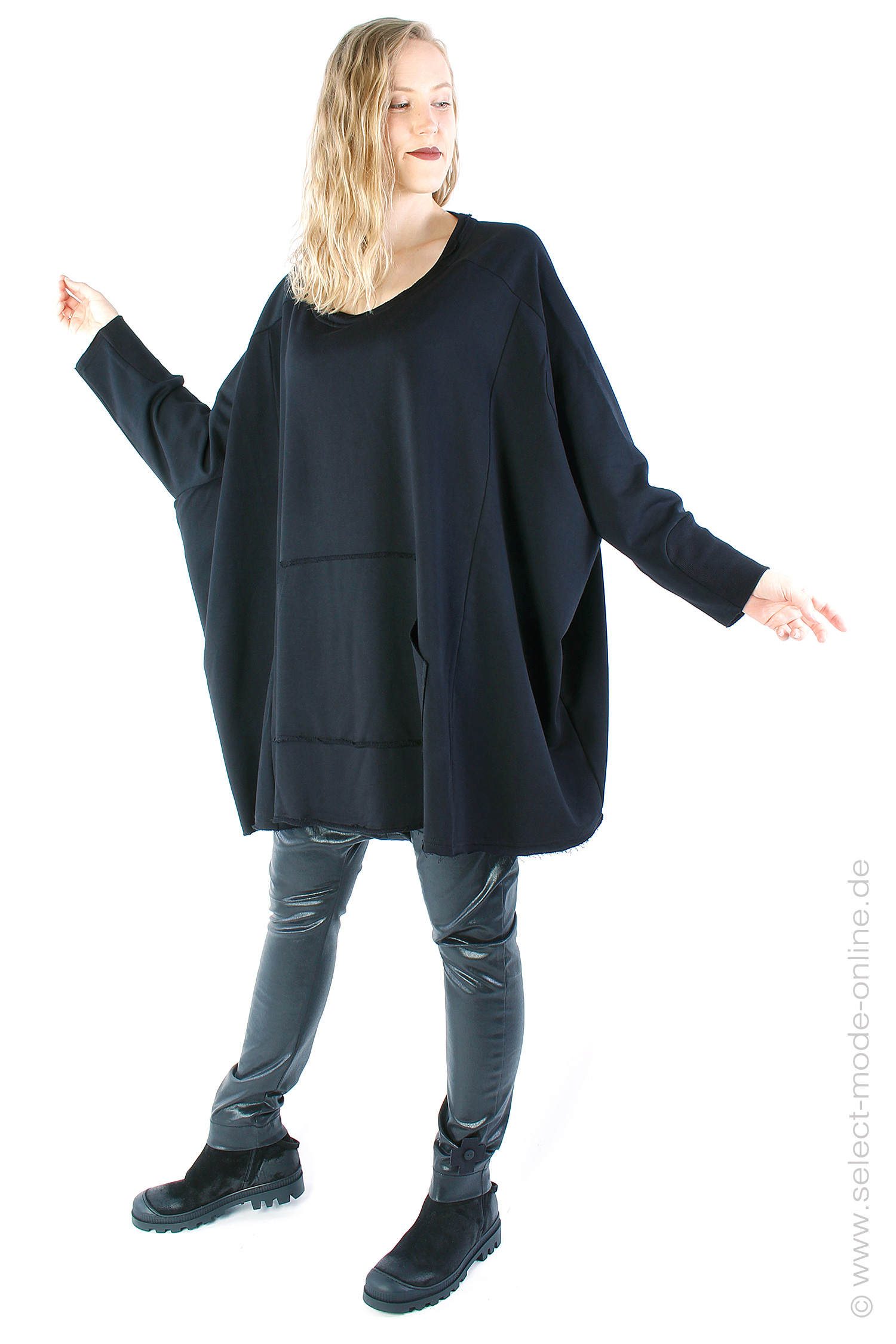 Tunic with tulle - Black - 2061