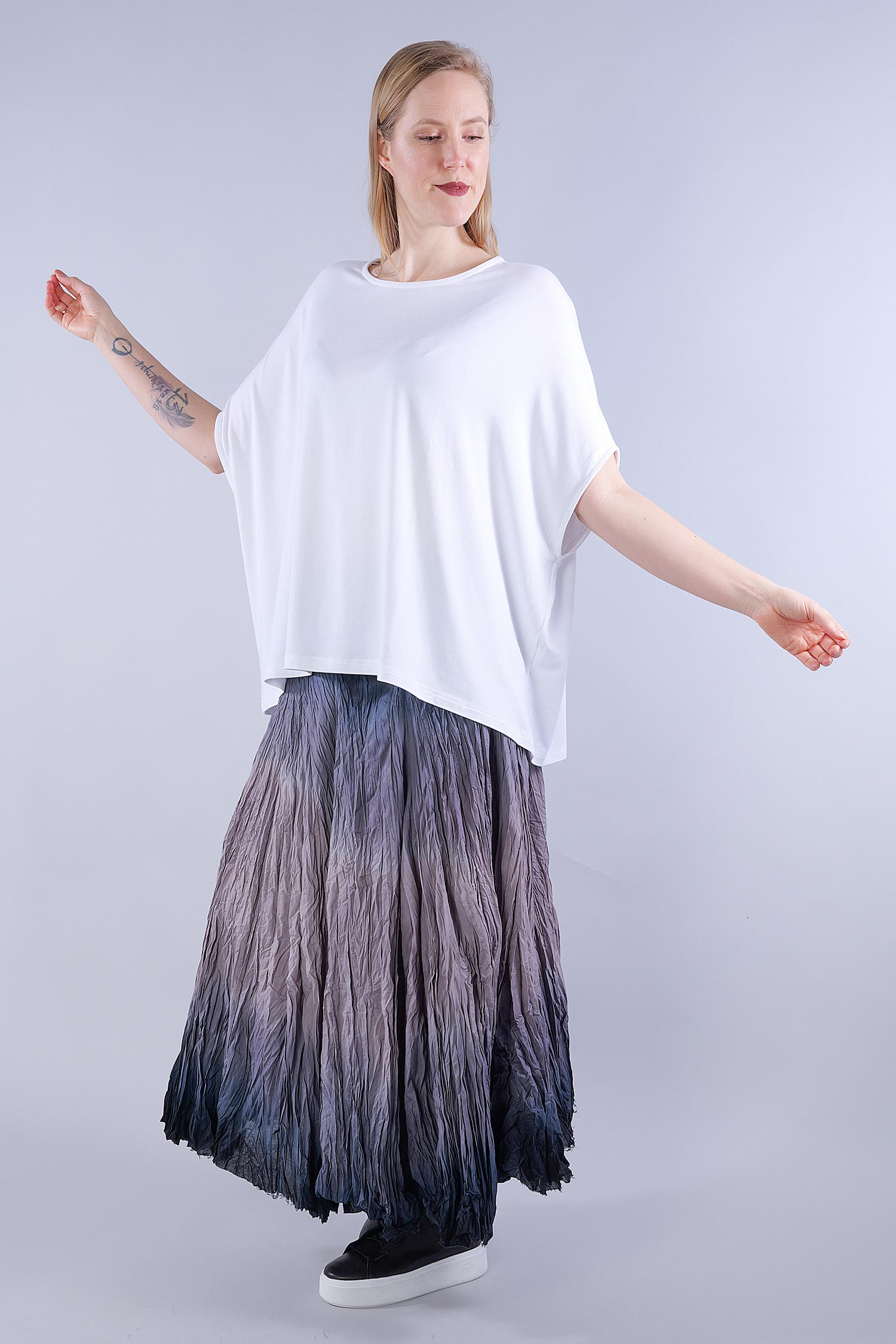 Oversize jersey top - White - 2605