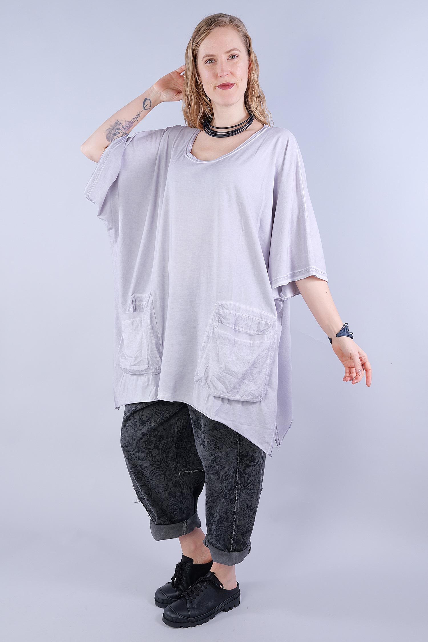 Jersey tunic - silver - 25019