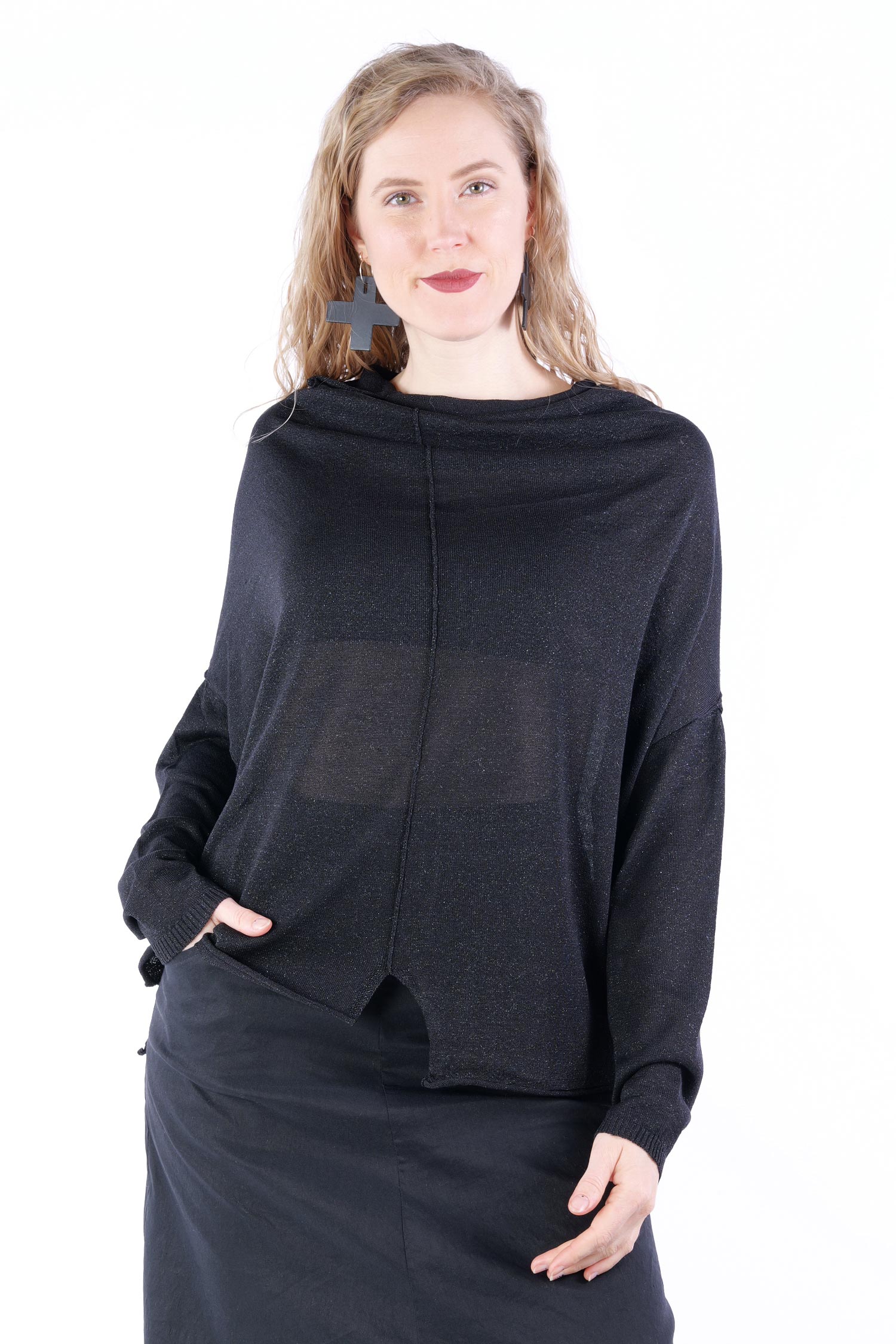 Glitter pullover - black sparkle - 1251840702