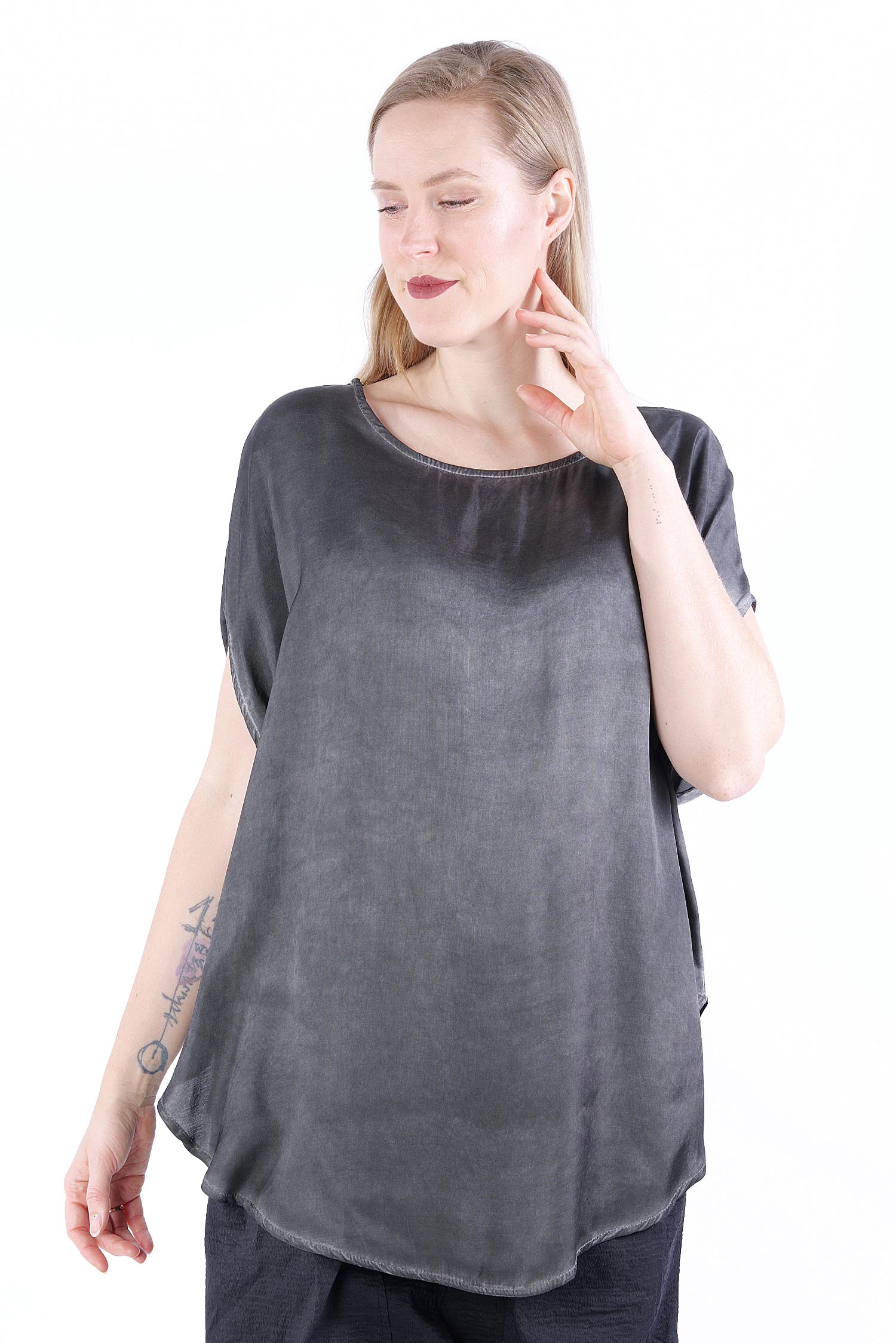 Oversize T-Shirt - Schwarz - W5084