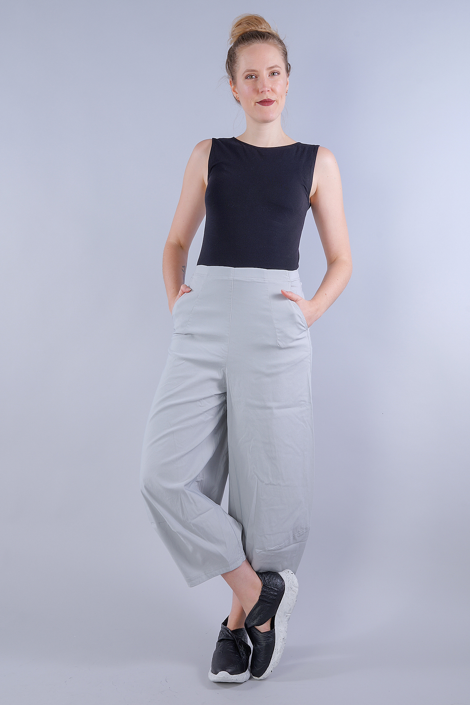 Tulip stretch pants - 1253440136 - grey