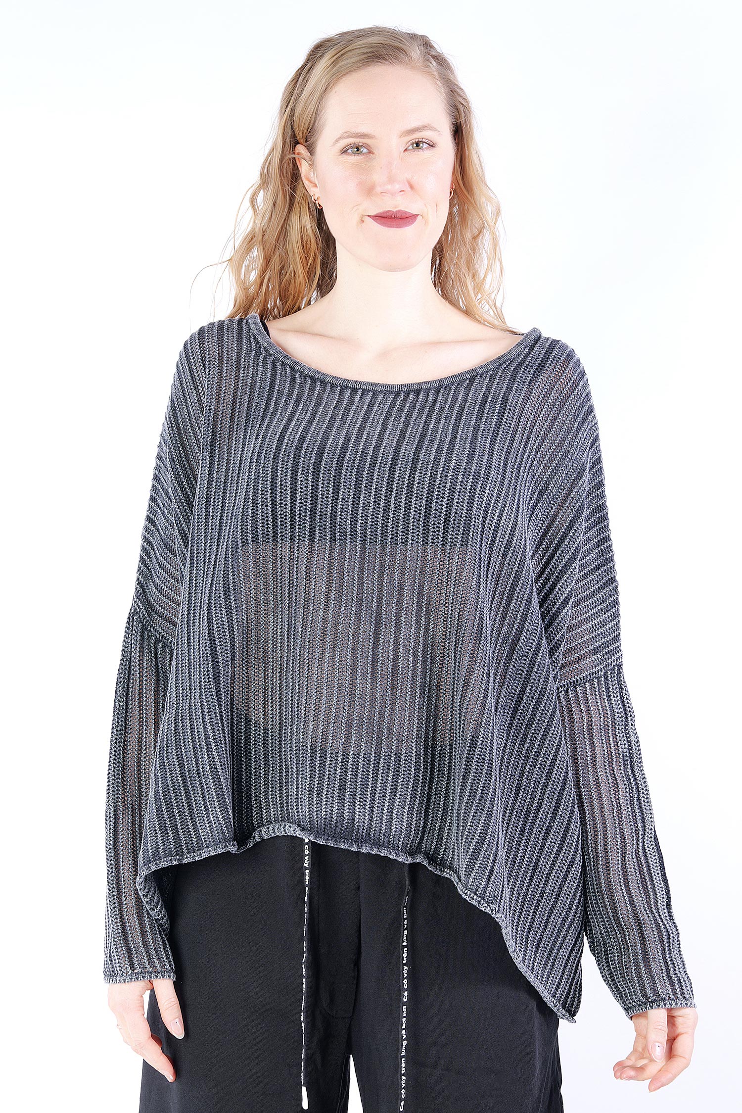 Chunky knit pullover - 1253450701 - black cloud