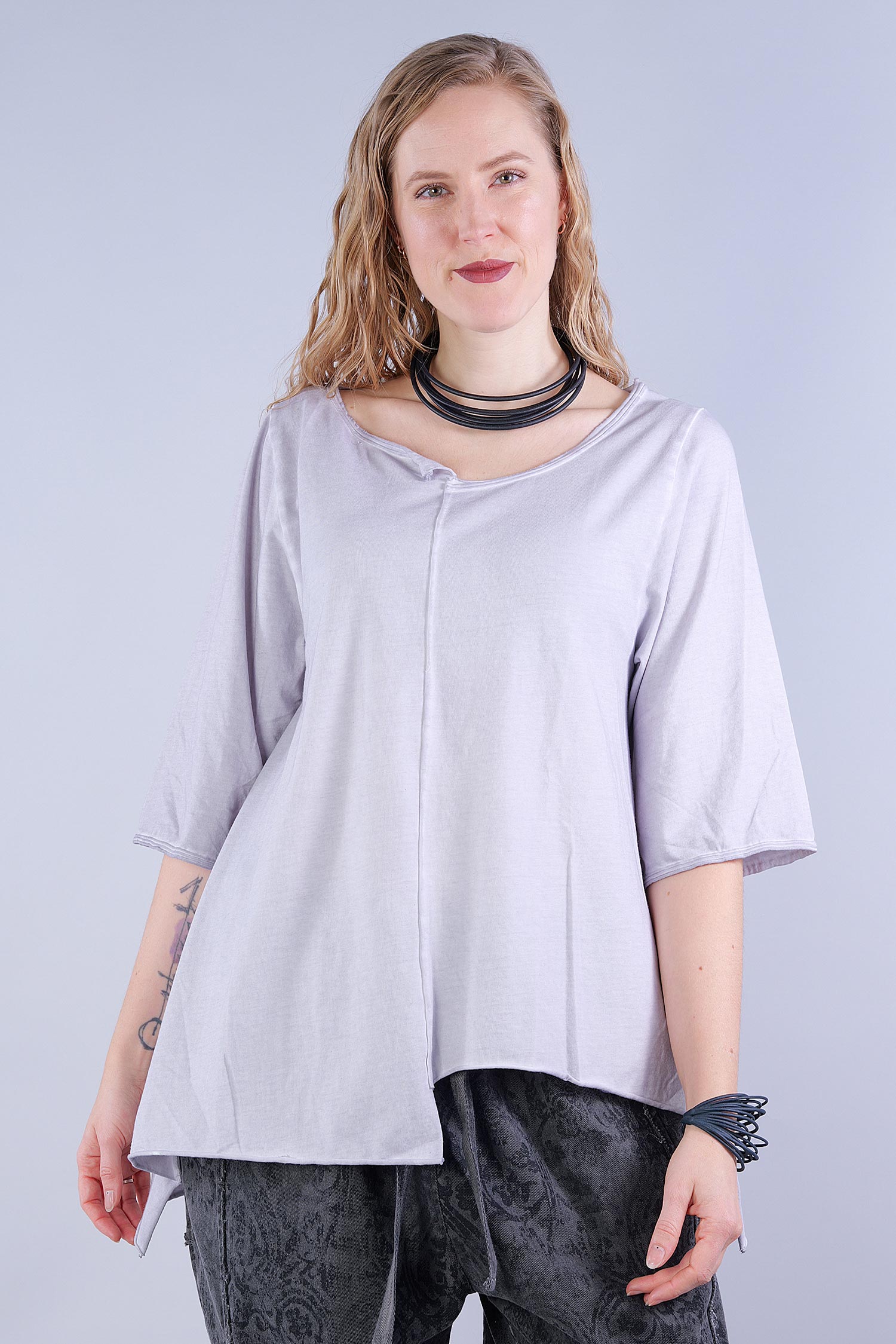 Oversize T-Shirt - silber - 25016