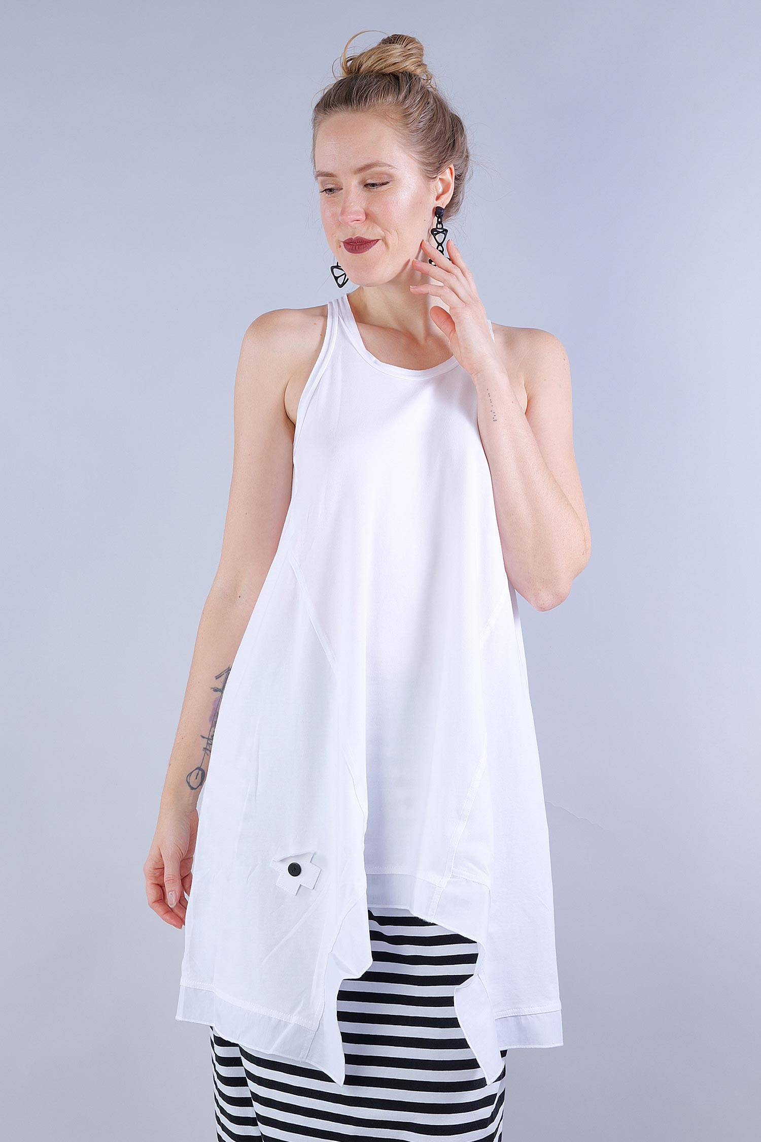 A-line top - White - 5010