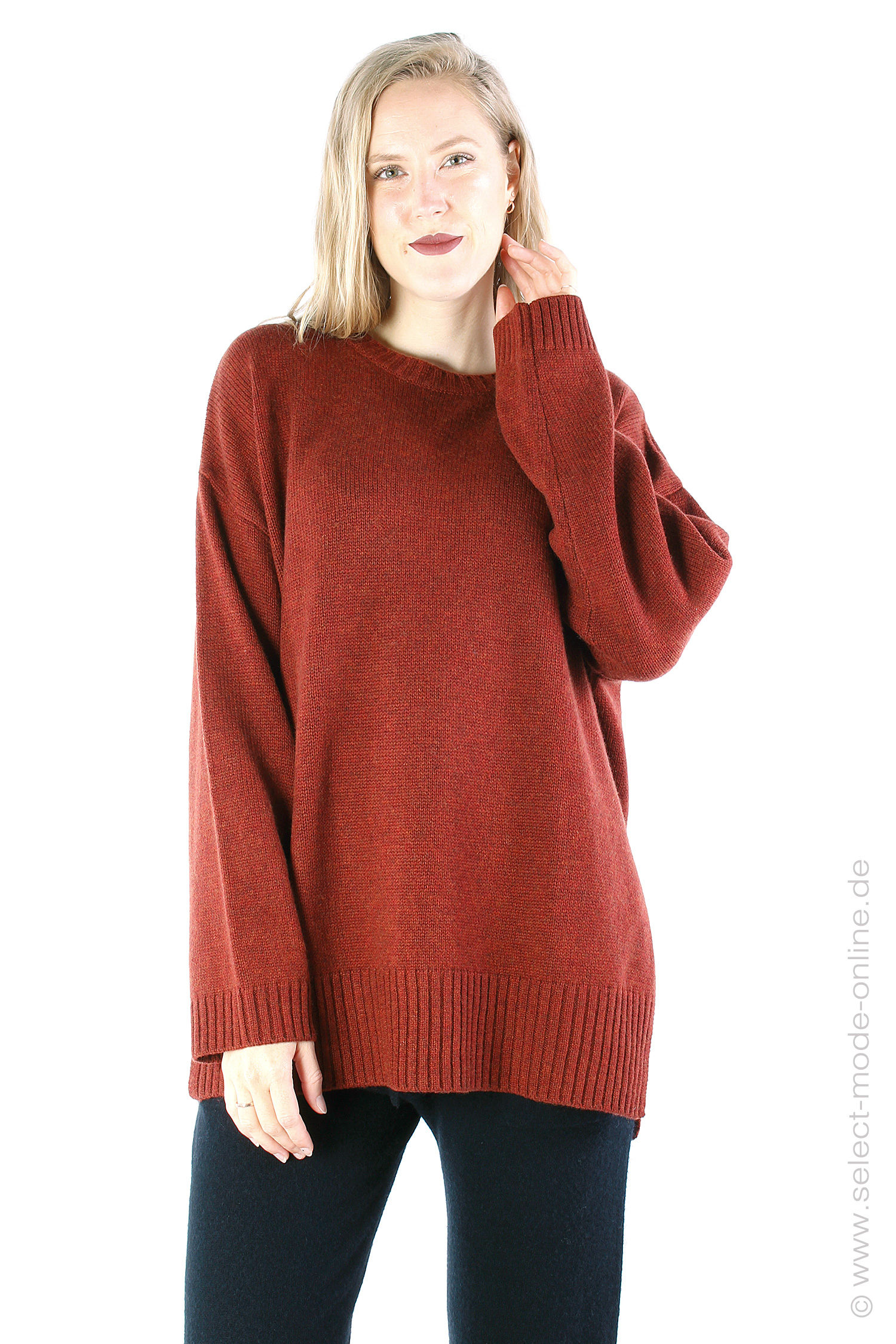 Oversize Kaschmirpullover - Sumac - 24116