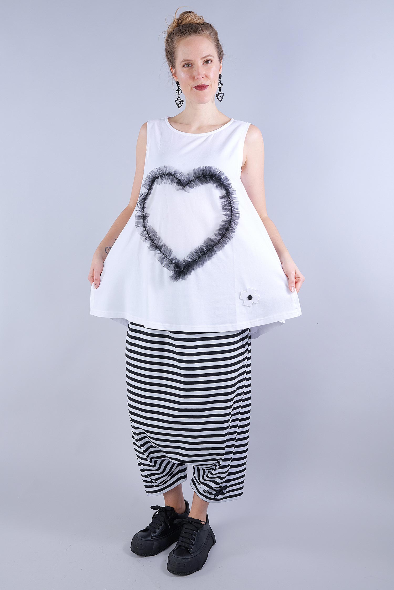 Top with heart - White - 5066