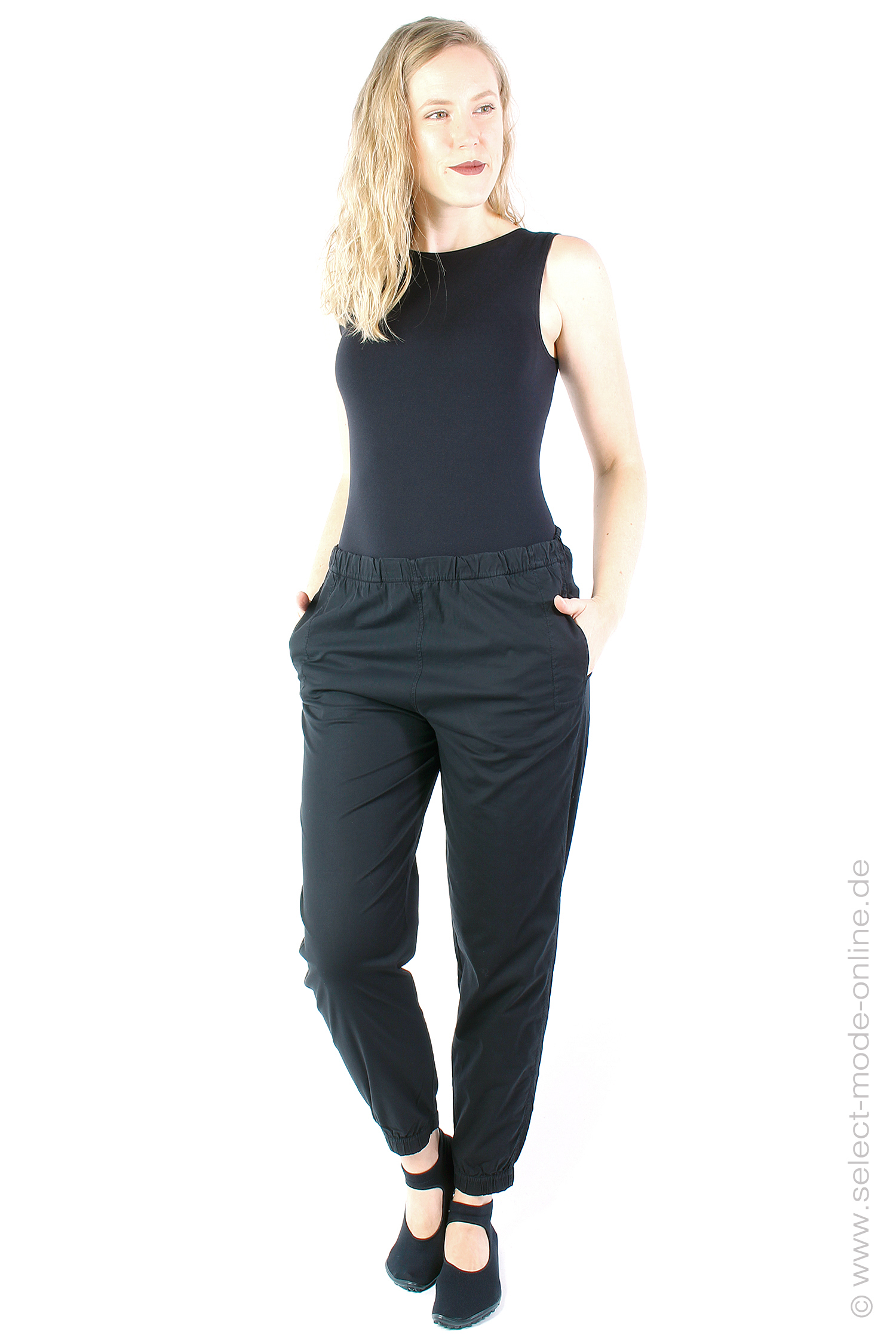 Casual stretch pants - black - 13003