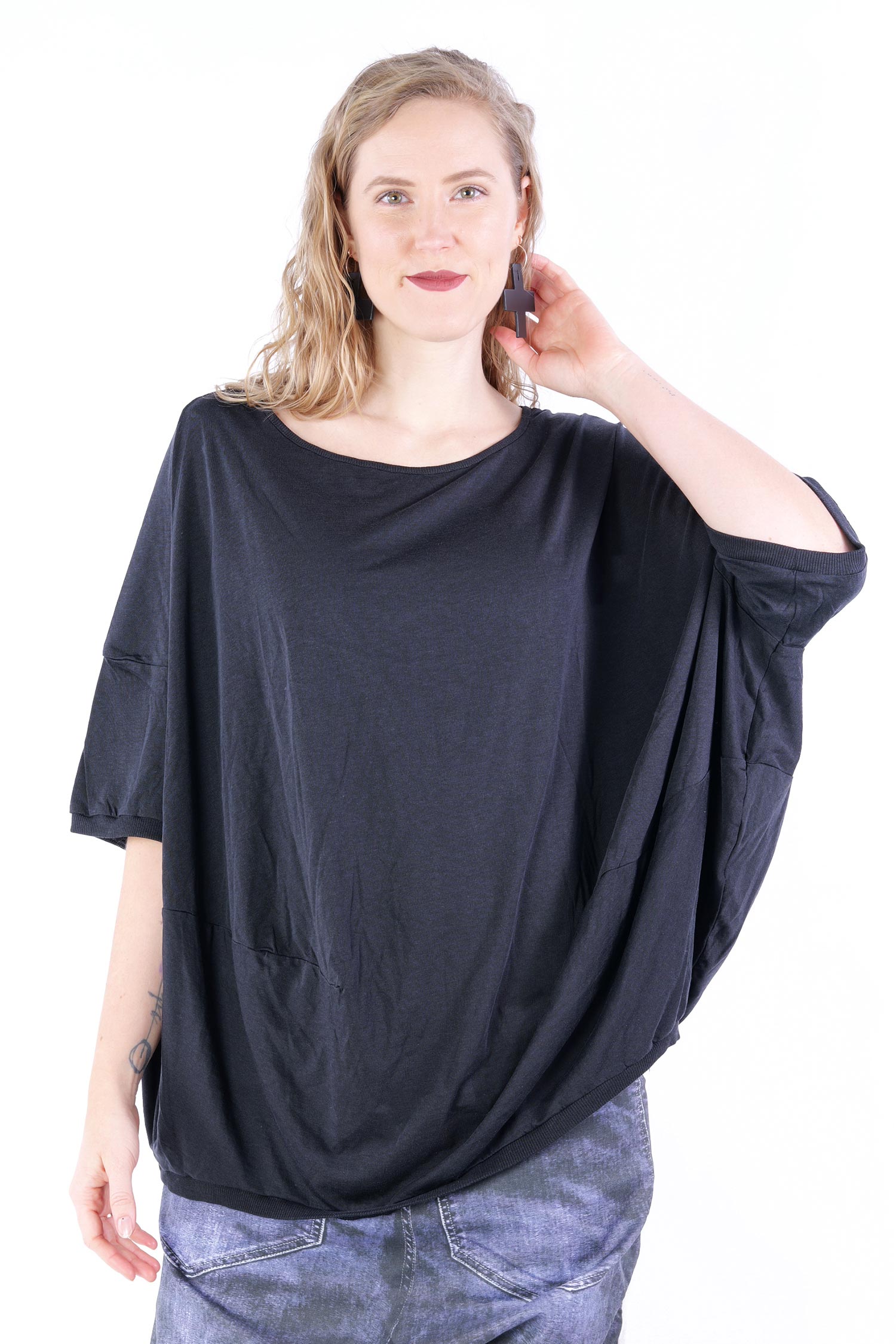 Oversize T-shirt - 1253260509 - black