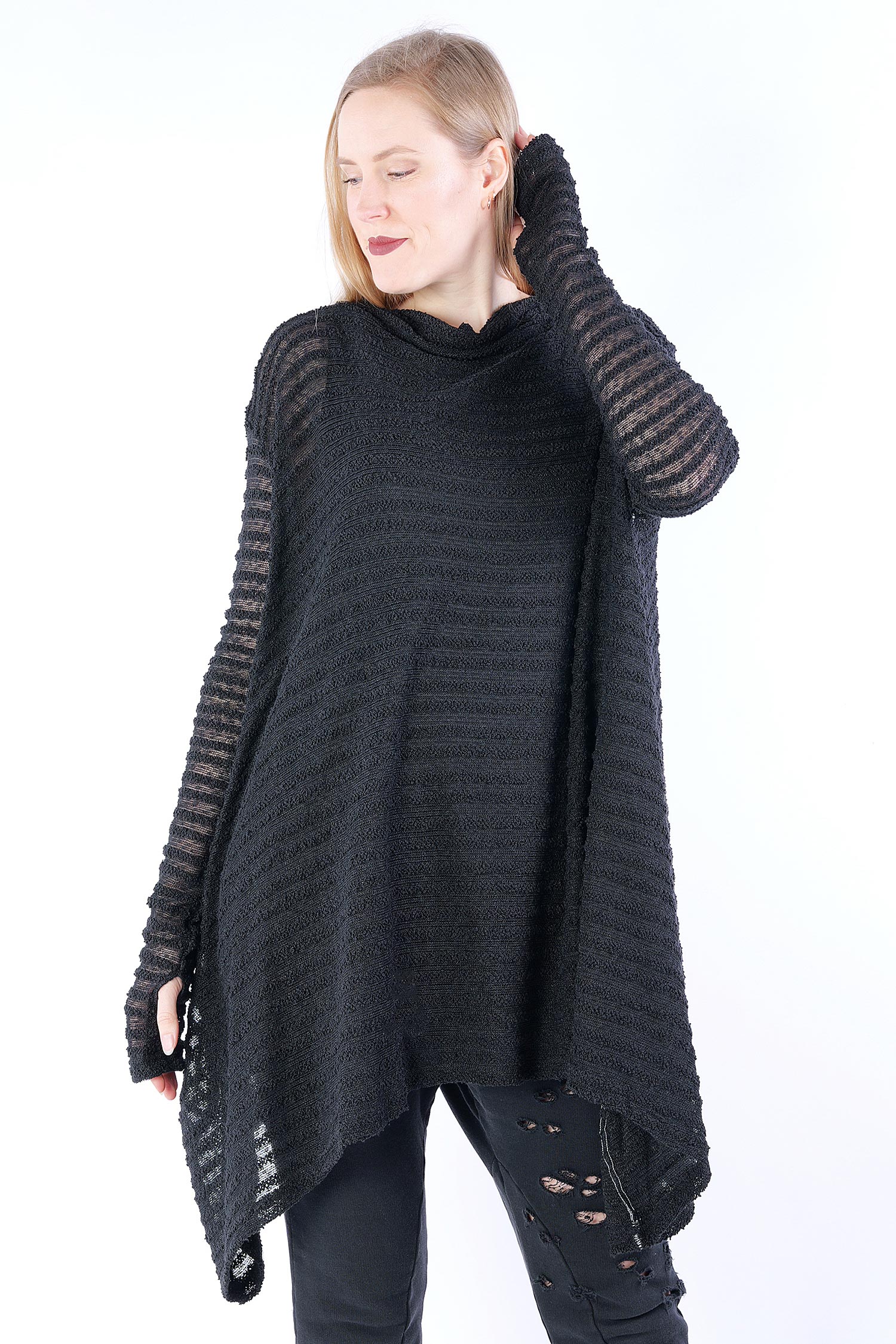 Oversize tunic - black - M129