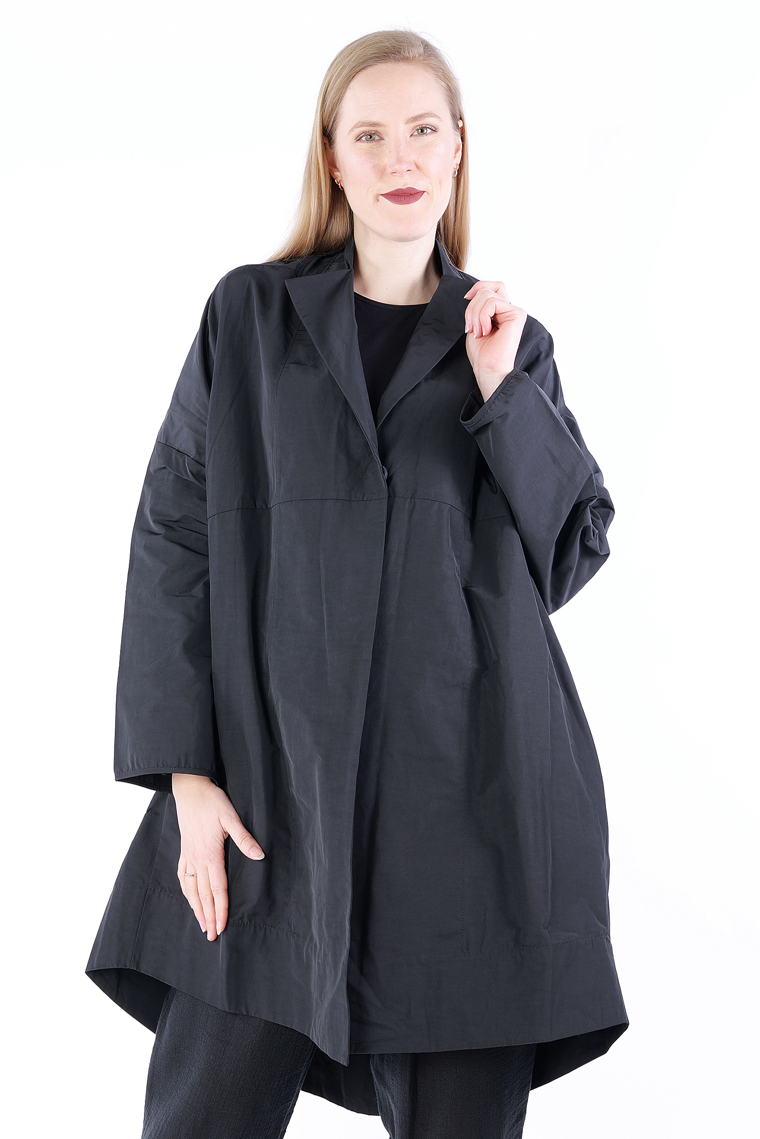 Oversize coat - black - S25-66