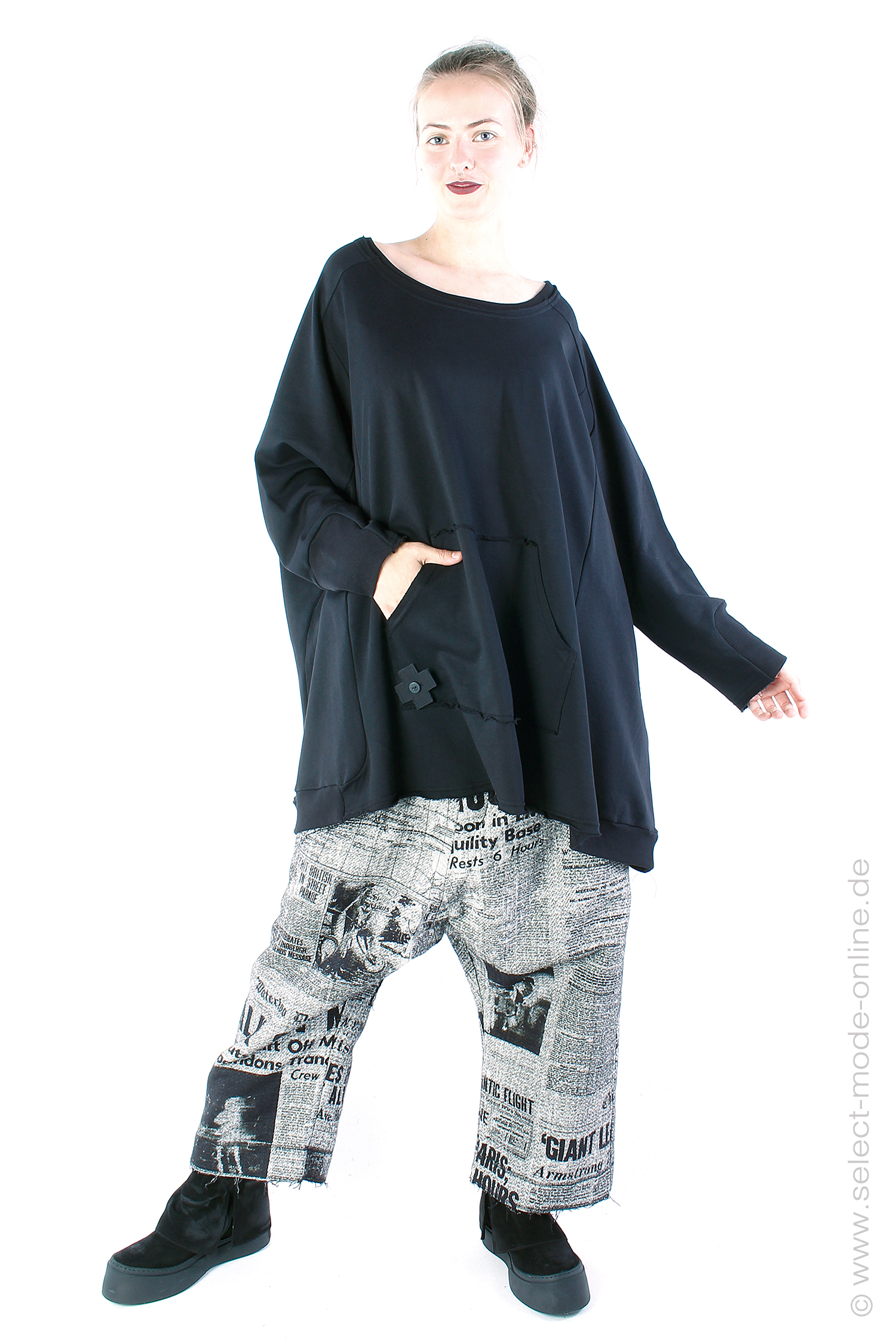 Oversize tunic - Black - 2081 