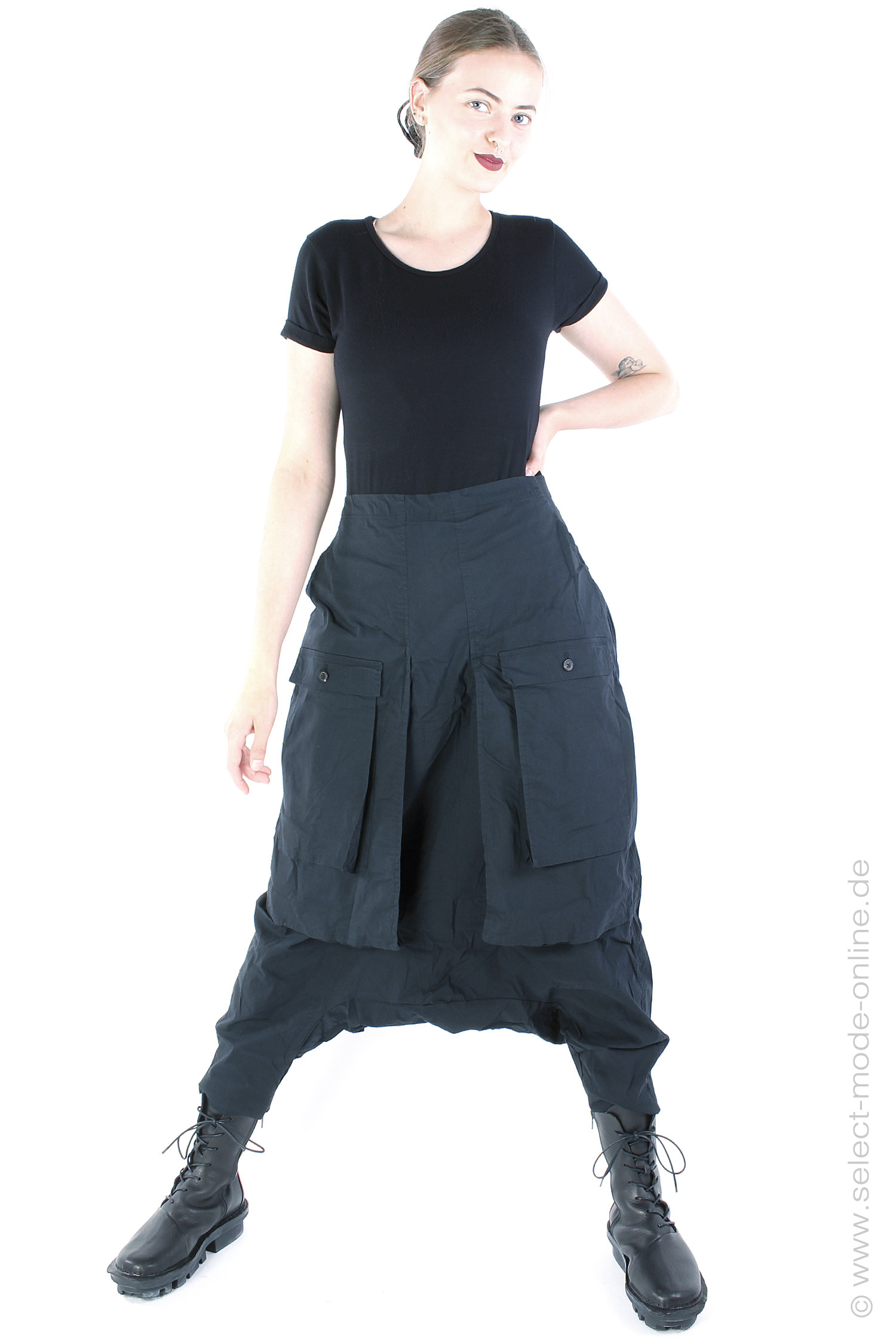 Harem stretch pants - Black - 2242200109