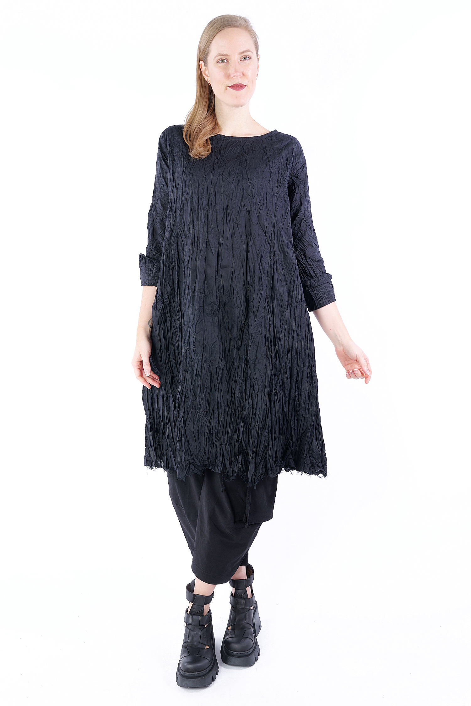 Wrinkled cotton tunic - Kaviar - Institat