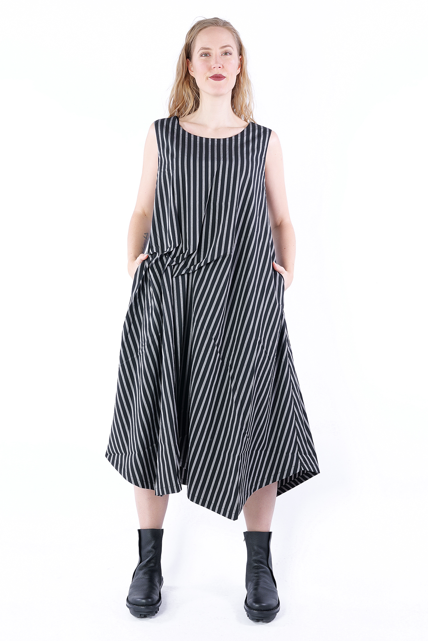 Striped dress - black/grey - 251653