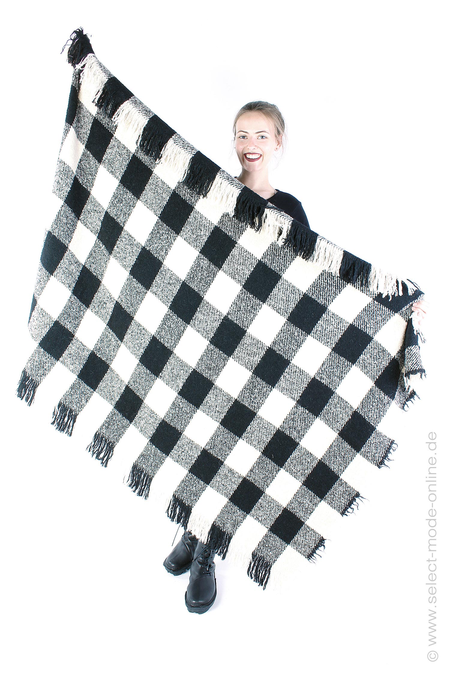 Check scarf - Black check - 2241251411