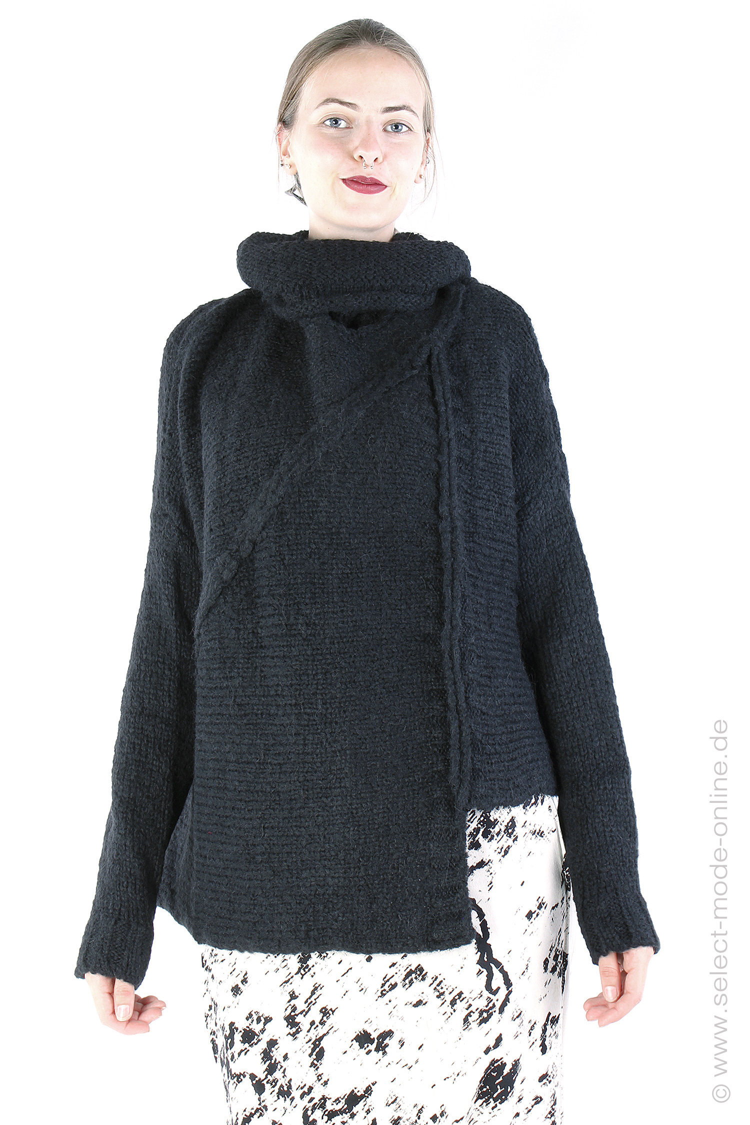 Grobstrick Pullover - Schwarz - TIMOTHE