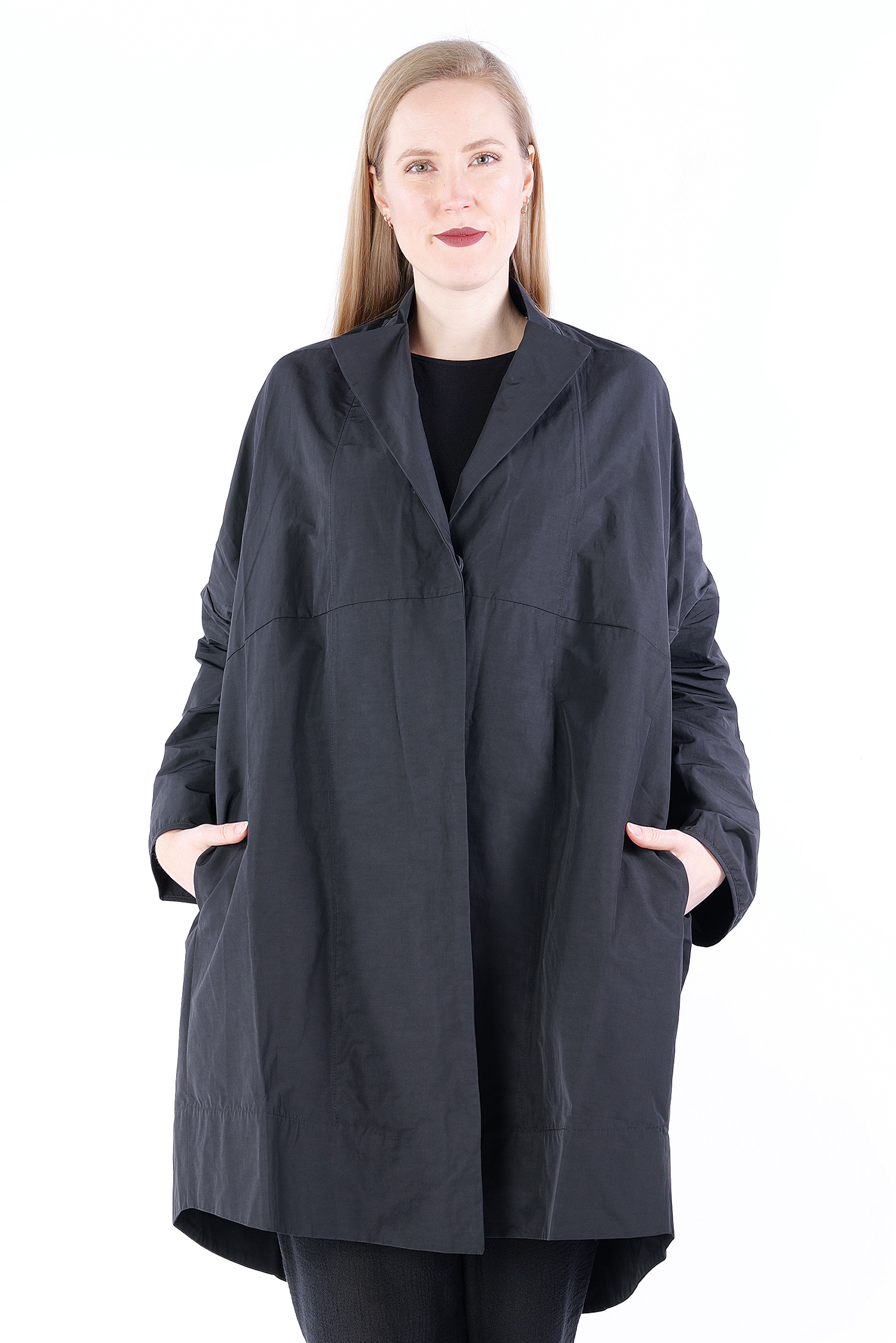 Oversize coat - black - S25-66