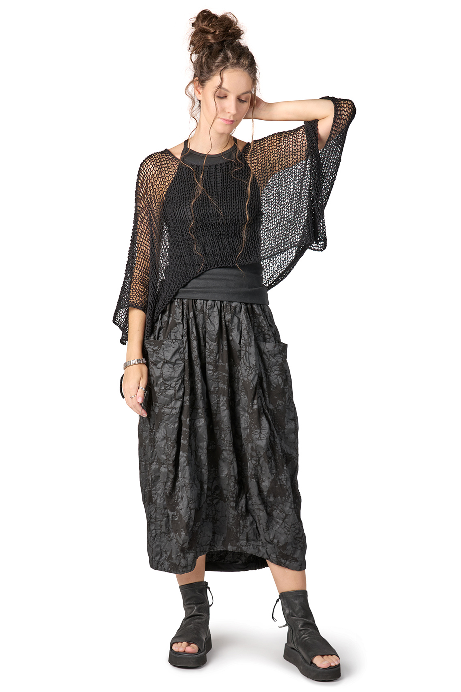 Tulip shaped skirt - black - Loomba