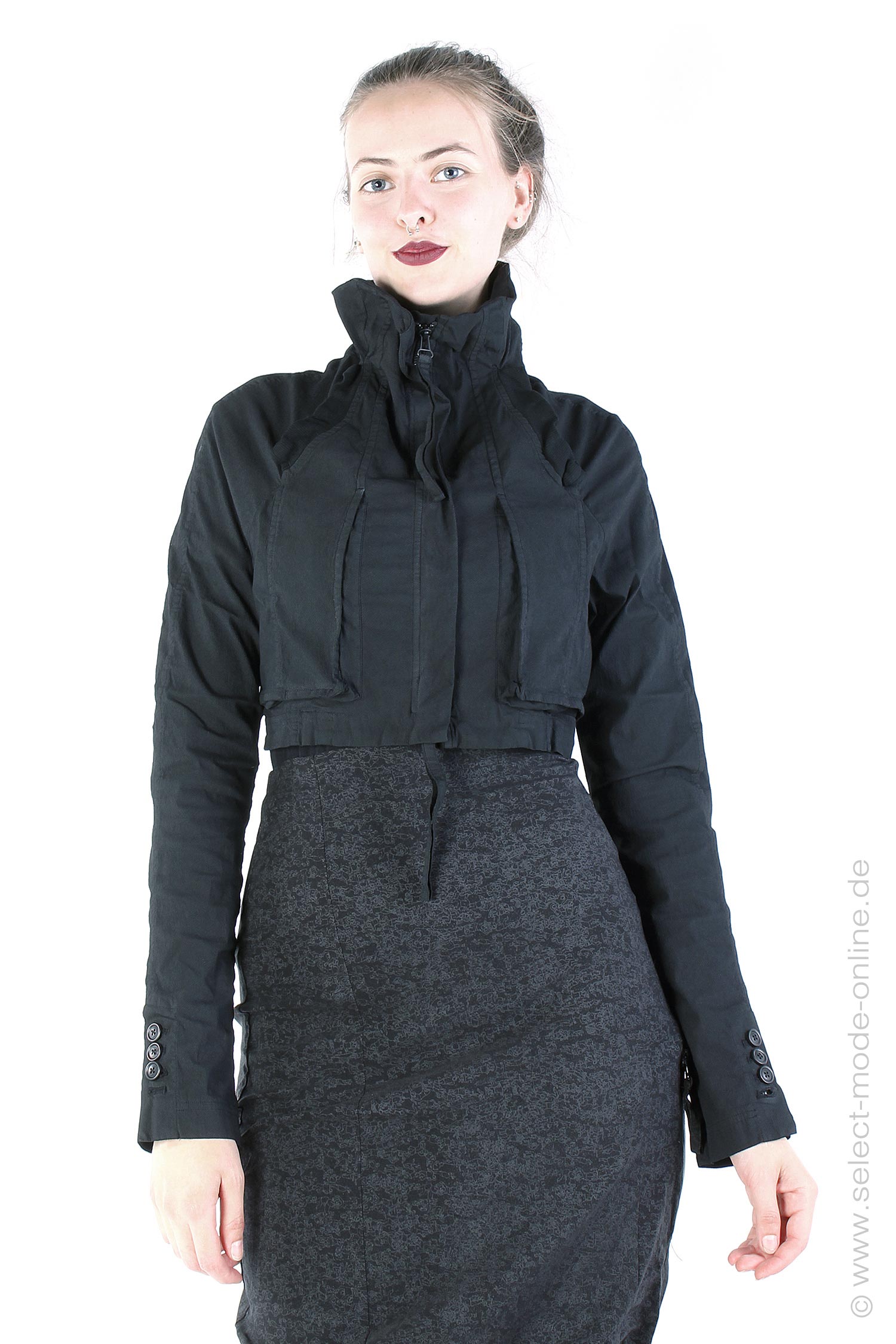 Kurze Stretchjacke - Black - 2242391107