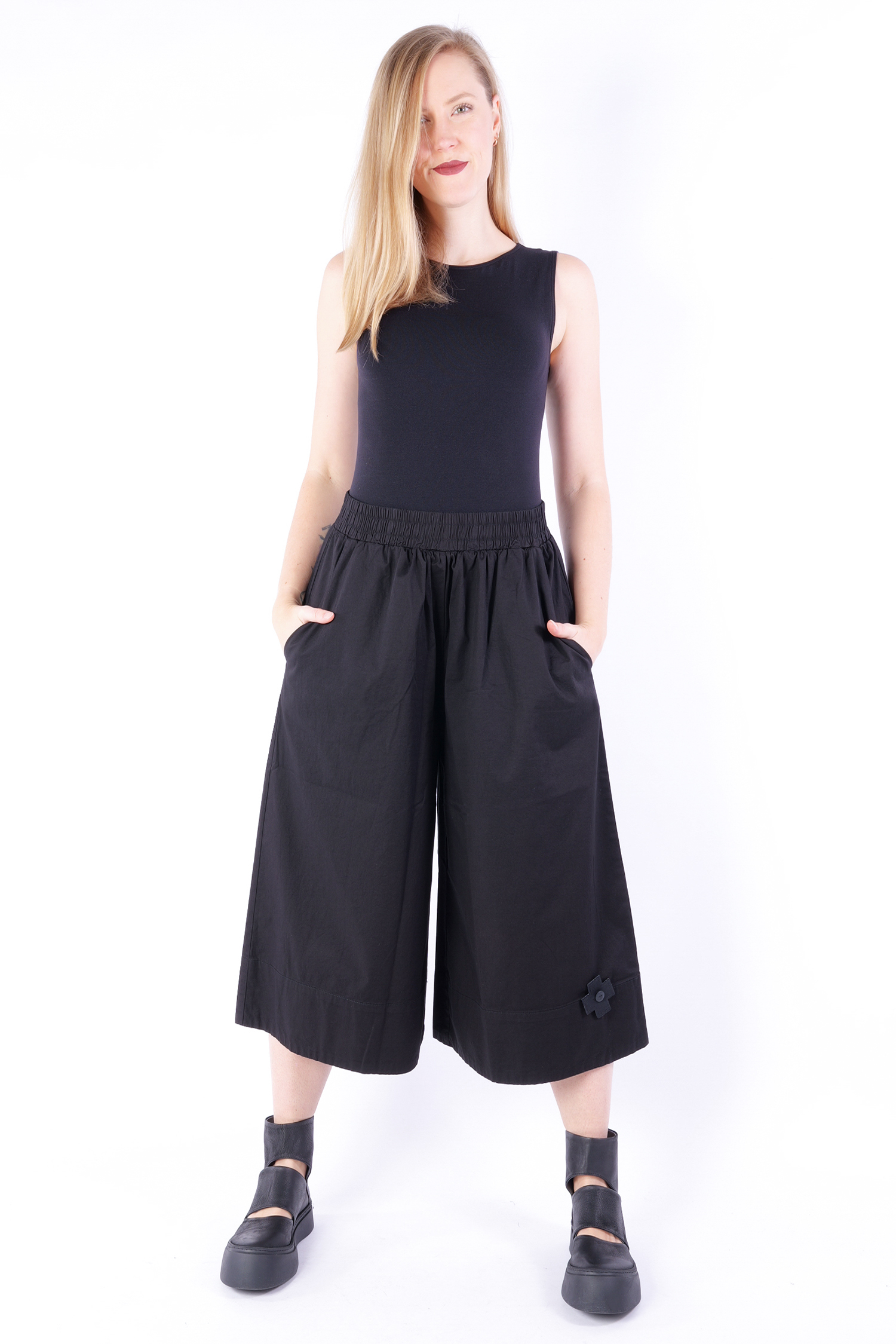 3/4 long pants - Black - 1057