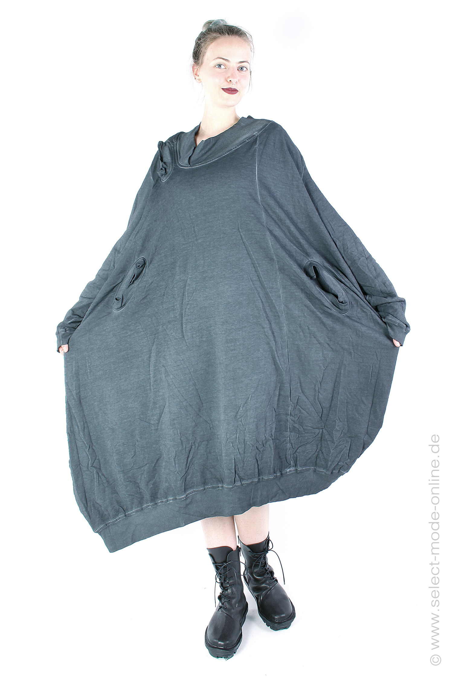 Oversize sweat dress - Coal cloud - 2242270909