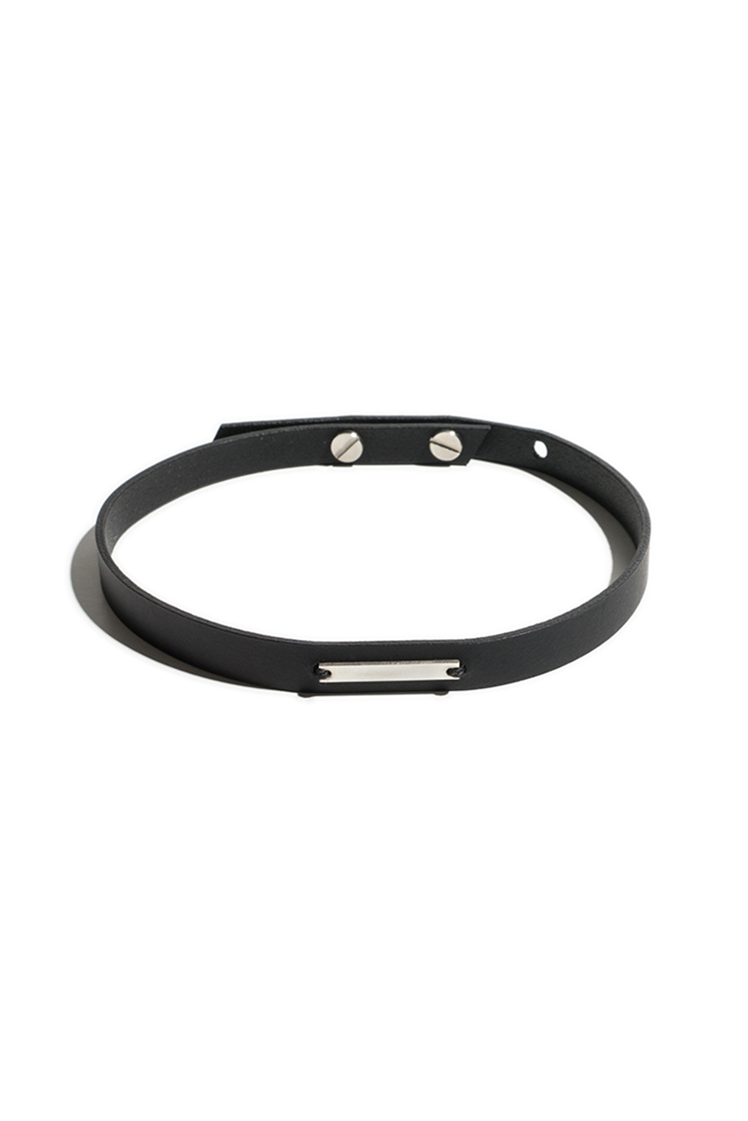 Leather necklace - Liberta_Bar Sps _Choker - Black / Silver